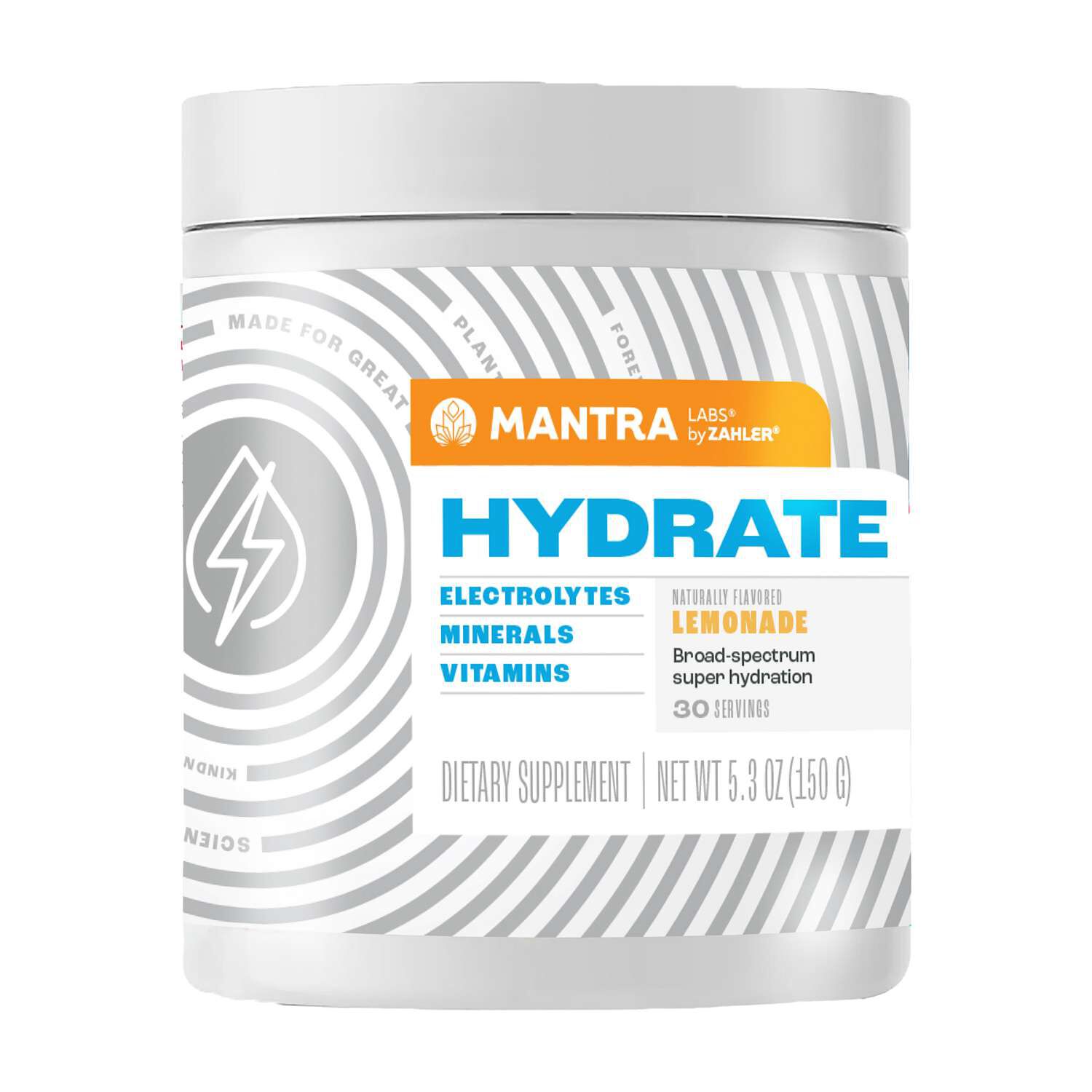 Mantra Hydrate - Lemonade - 5.3 oz (30 Servings)  | GNC