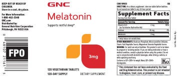 gnc melatonin 3mg gnc