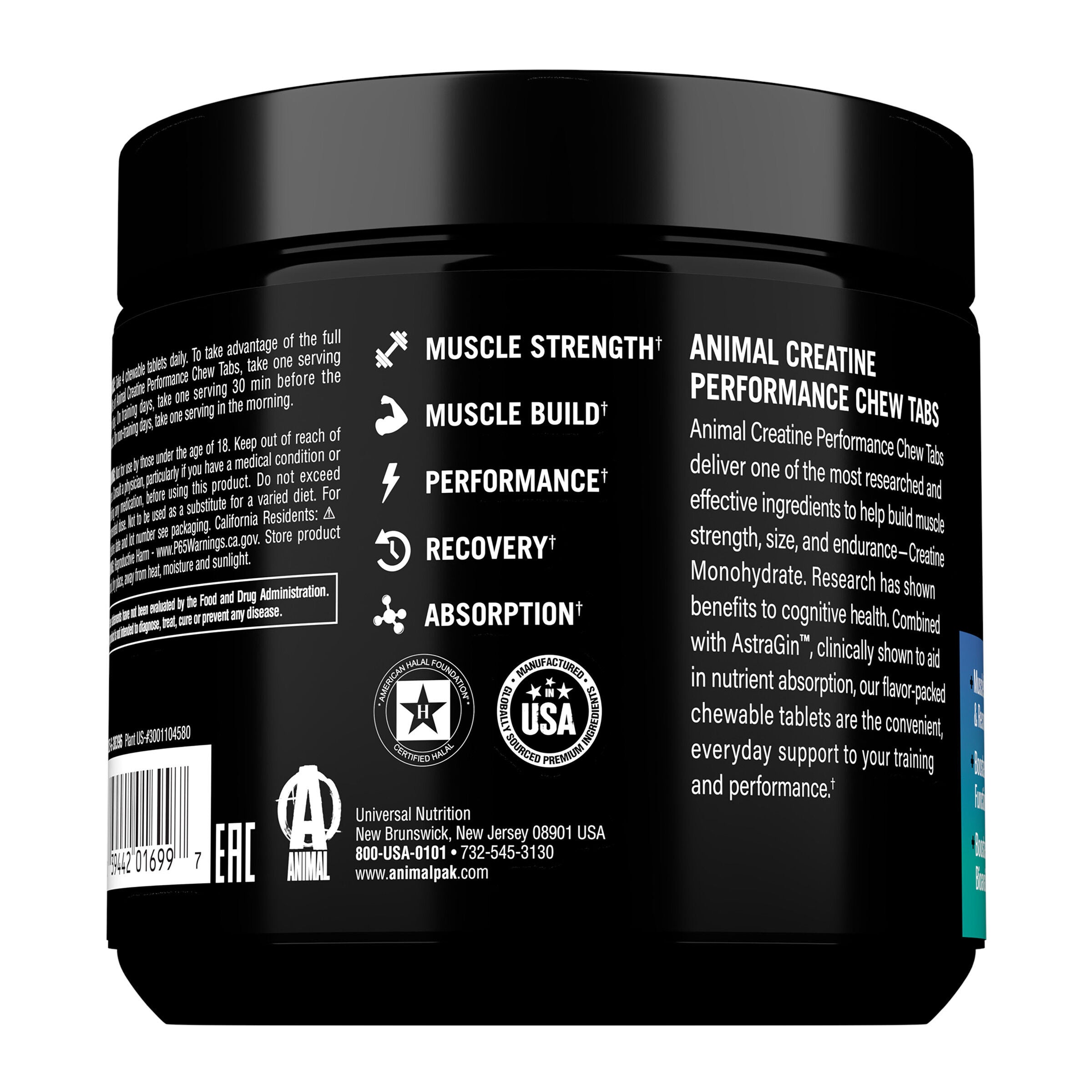 Animal Creatine Chews - Candy Crush'd - 120 Chewable Tablets (30 Servings)  | GNC