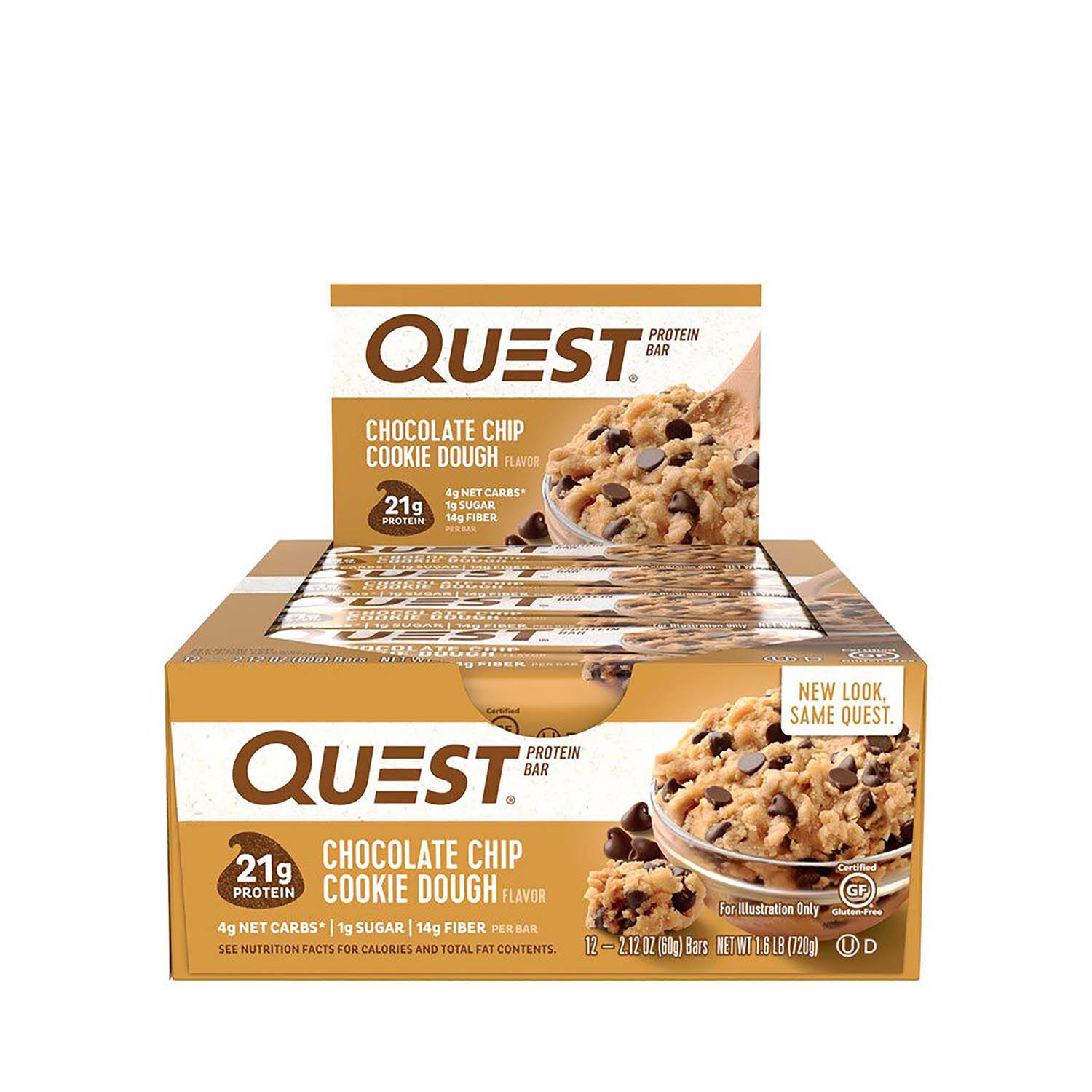 Quest Bar &ndash; Chocolate Chip Cookie Dough (12 Bars) Chocolate Chip Cookie Dough | GNC