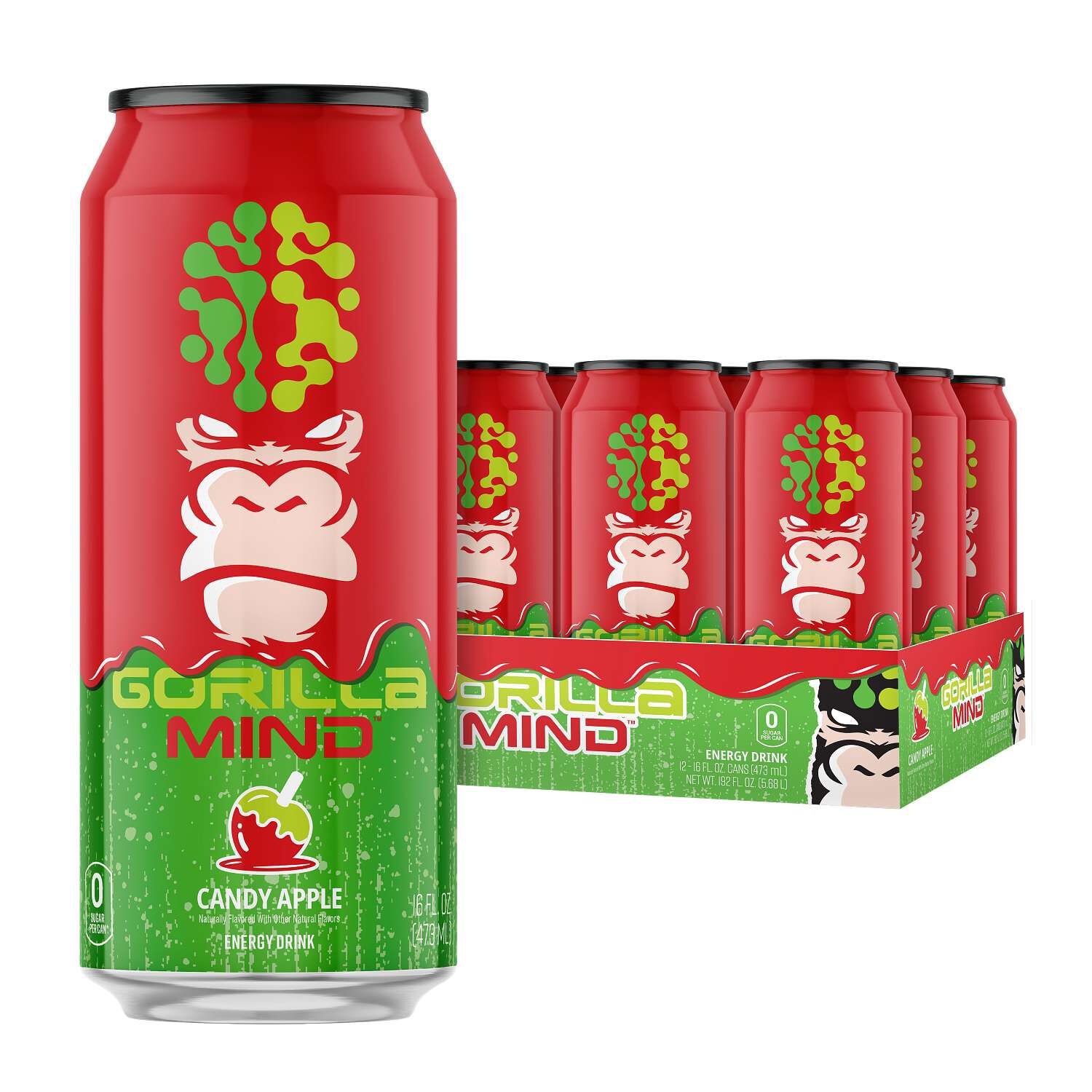 Energy Drink - Candy Apple - 16oz. (12 Cans)  | GNC