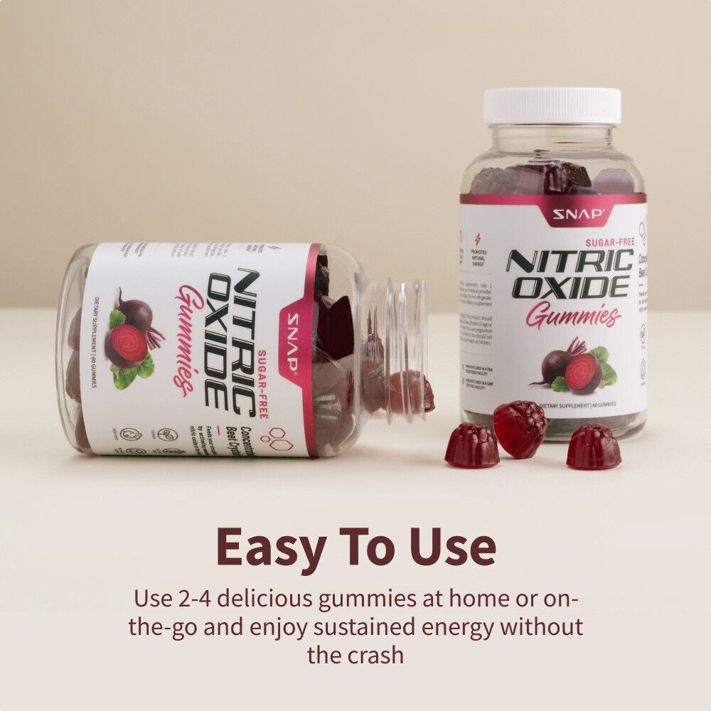 Nitric Oxide Sugar-Free Gummies - Mixed Berry - 60 Gummies (30 Servings)  | GNC