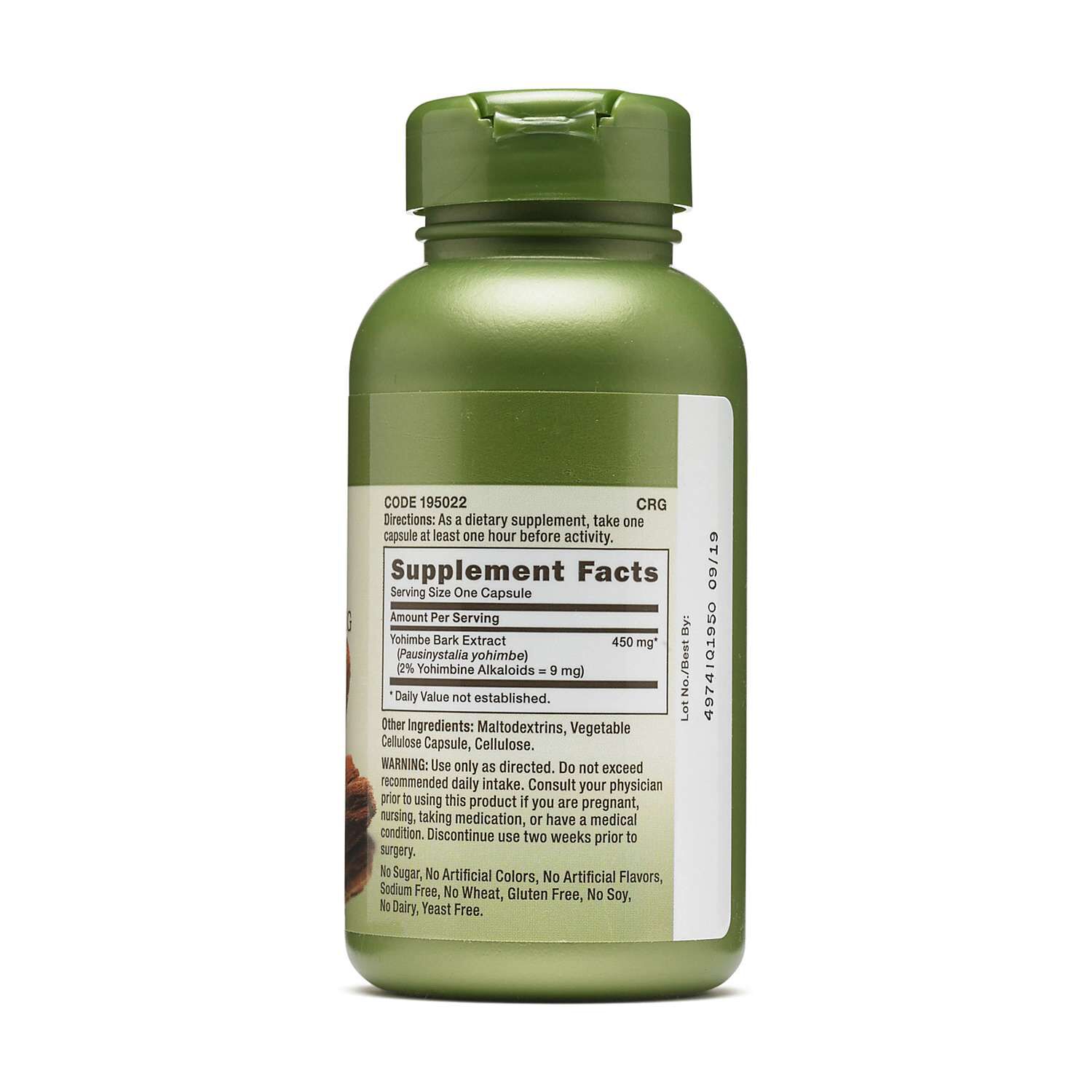 Yohimbe Extract 450 mg - 100 Capsules (100 Servings)  | GNC