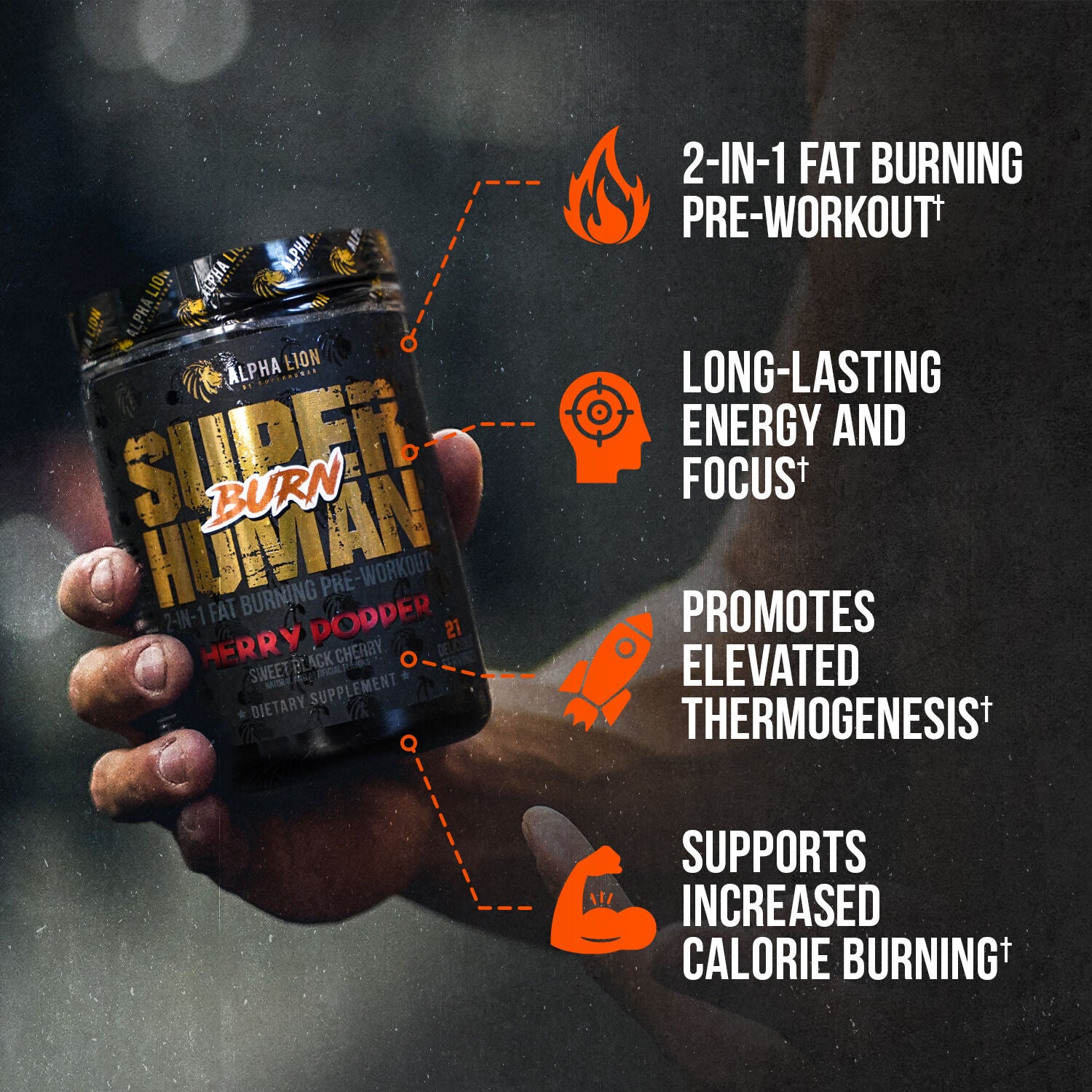 Superhuman Burn 2-in-1 Fat Burning Pre-Workout - Hulk Juice (21 Servings) Hulk Juice | GNC
