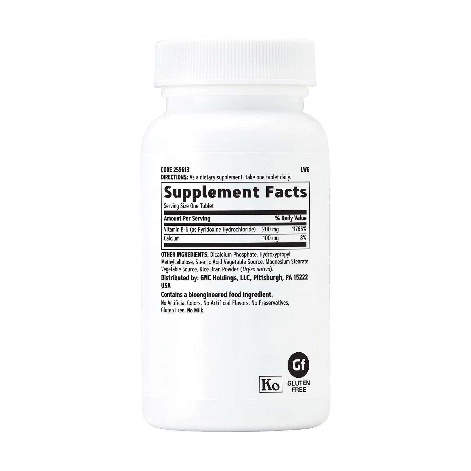 Vitamin B-6 Timed-Release 200mg - 100 Vegetarian Tablets (100 Servings)