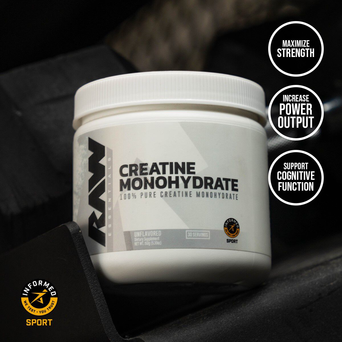 Creatine Monohydrate - Unflavored (30 Servings)