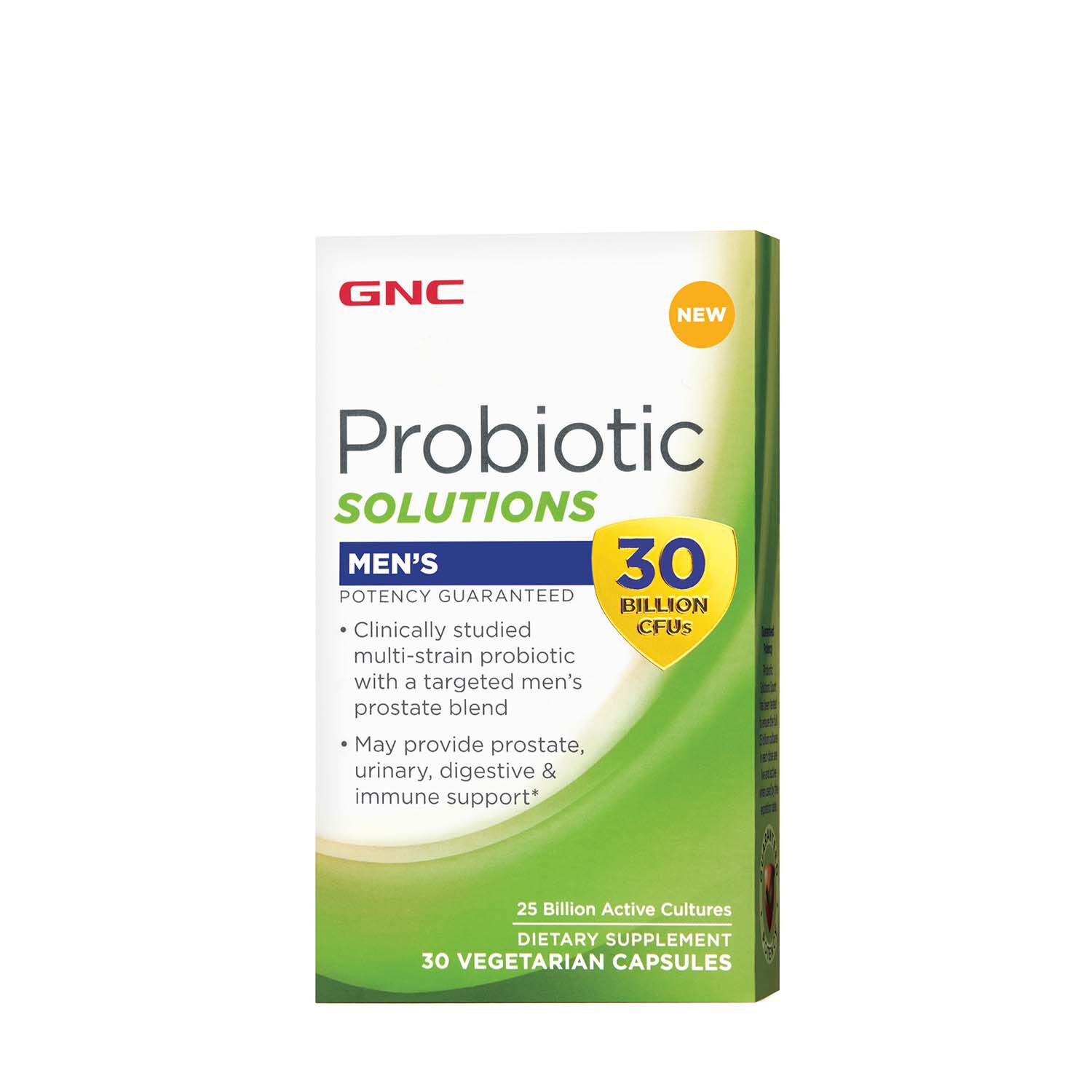 Probiotic Solutions Men&#39;s - 30 Billon CFUs - 30 Capsules &#40;30 Servings&#41;  | GNC