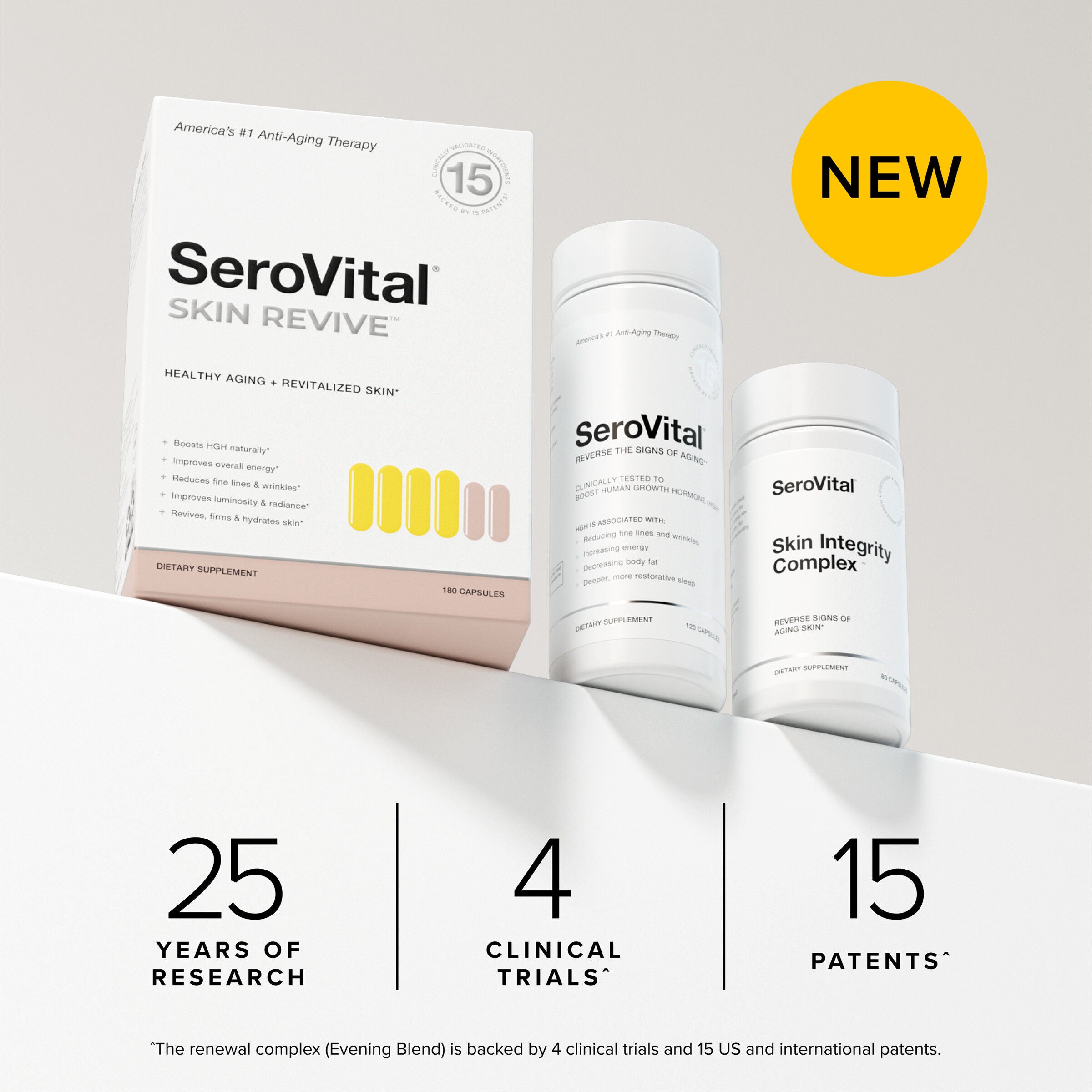 SeroVital Skin Revive - 180 Capsules (60 Servings)  | GNC
