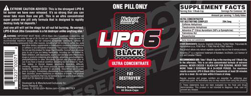 Nutrex Research Lipo 6 Black Ultra Concentrate Gnc