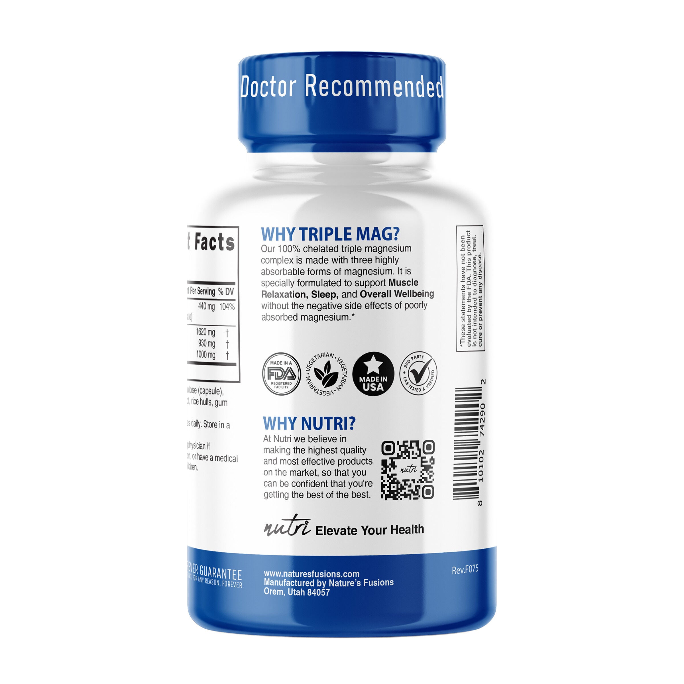 Triple Magnesium Glycinate (30 Servings)  | GNC