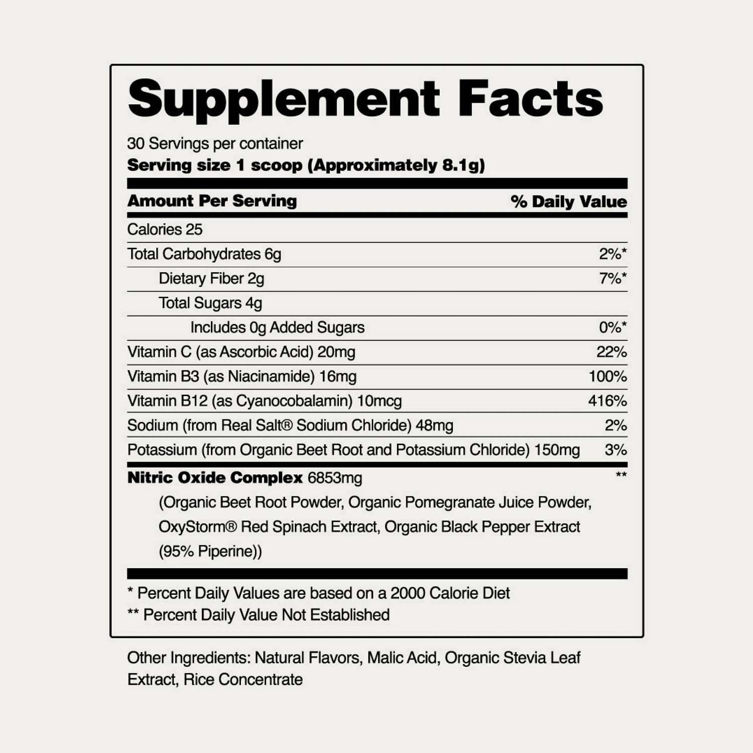 Nitric Oxide Organic Beets - 8.8 oz. (30 Servings)