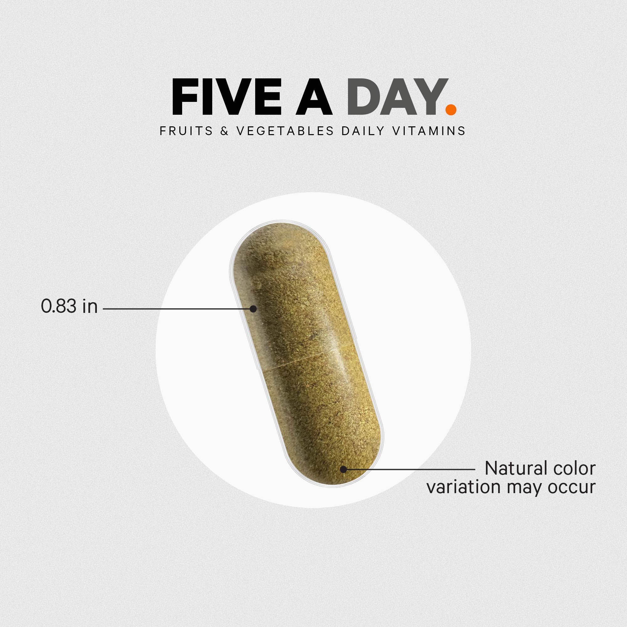 Five A Day Fruits + Vegetables - 30 Capsules (30 Servings)  | GNC