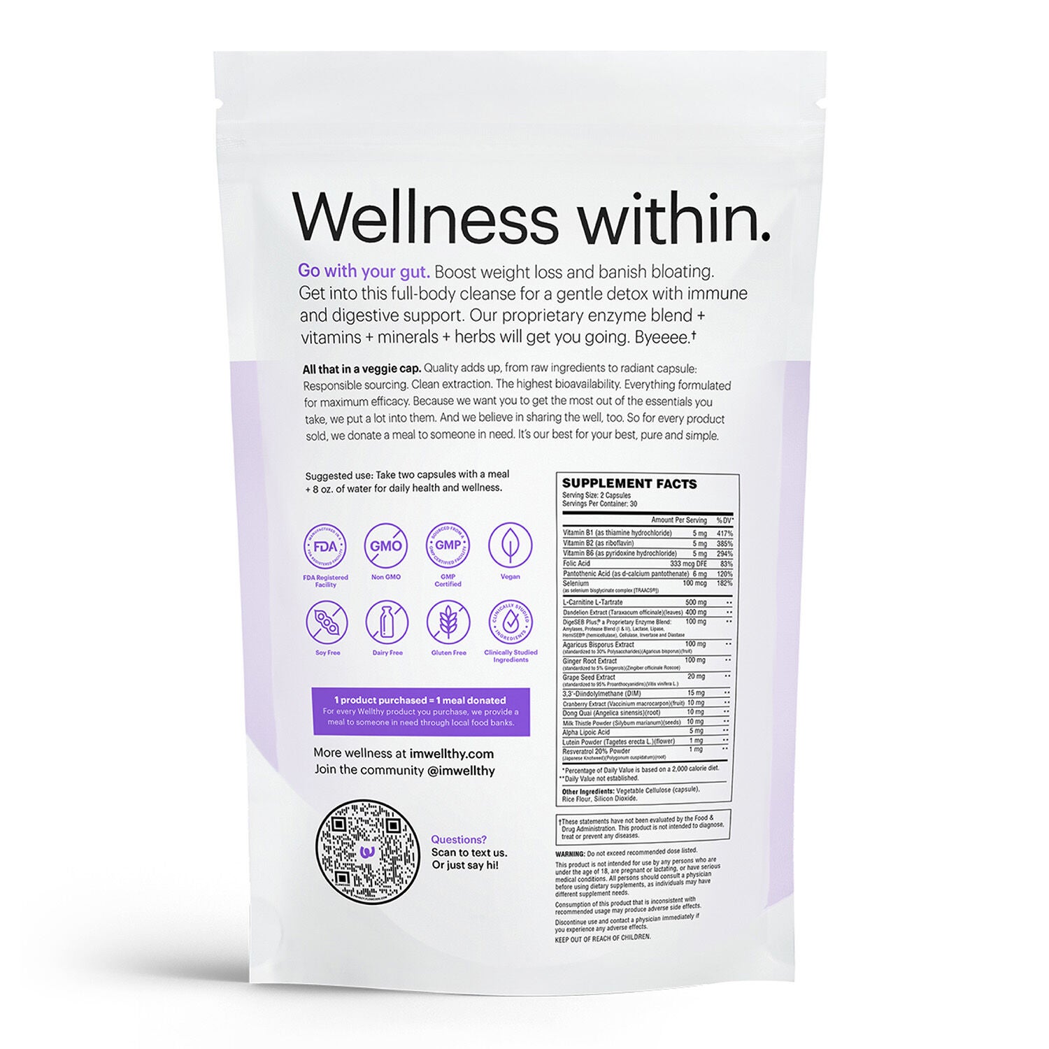 Cleanse Daily Full-Body Detox - 60 Capsules (30 Servings)