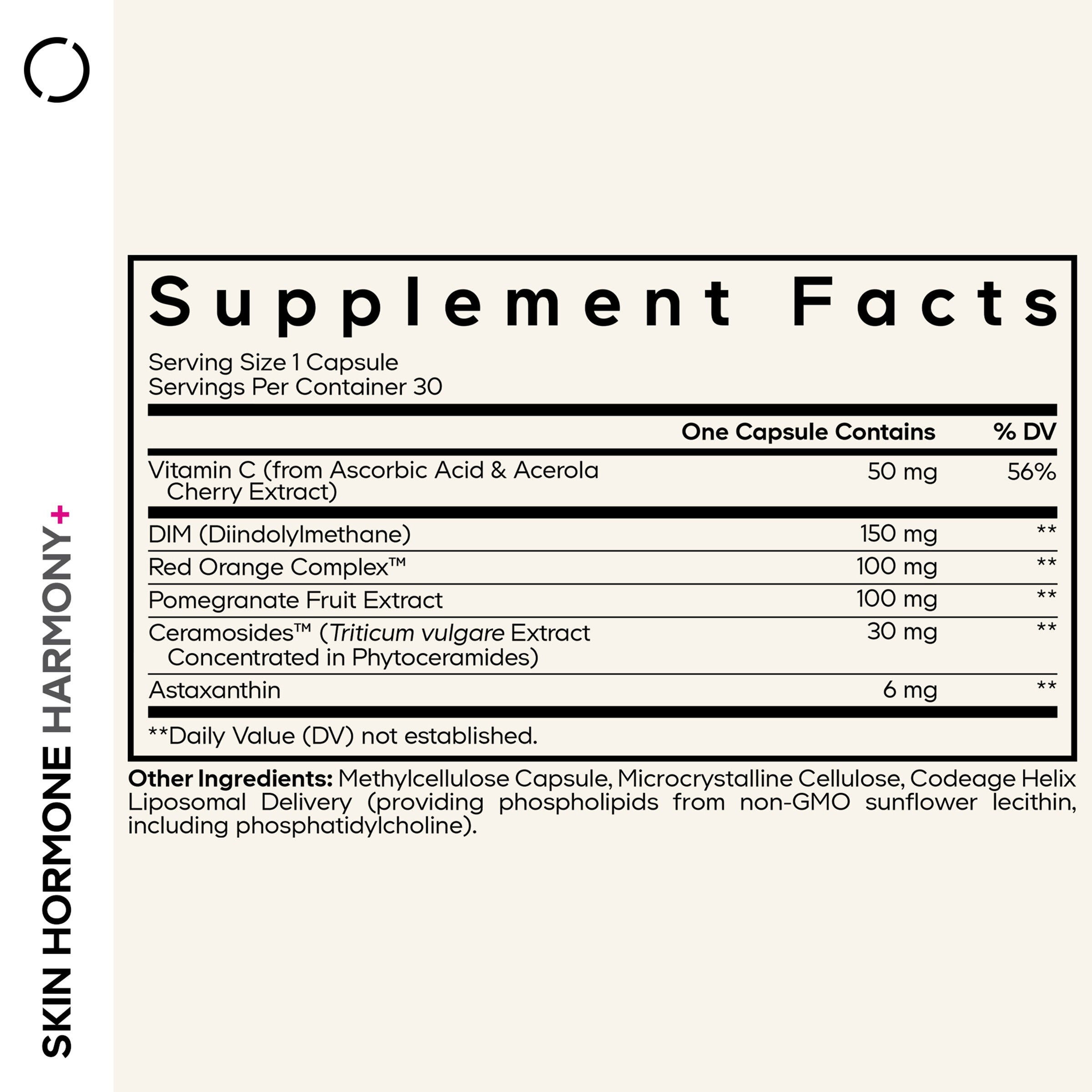 Skin Hormone Harmony+ - 30 Vegetable Capsules (30 Servings)  | GNC