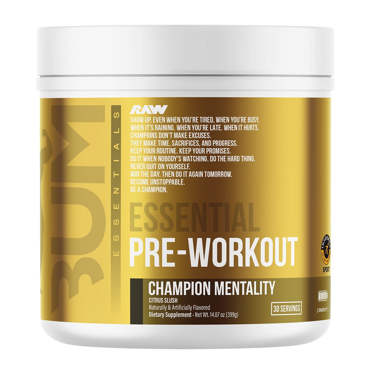 Champion Mentality: Essential Pre-Workout - Citrus Slush (30 Servings)  | GNC