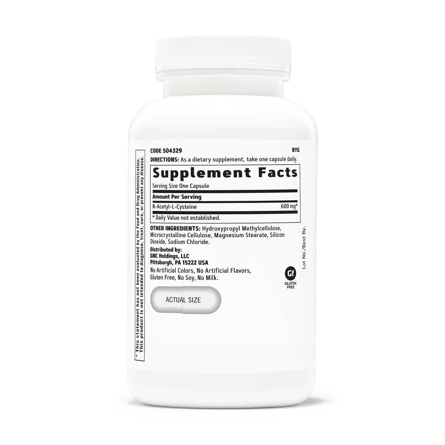 N-Acetyl-L-Cysteine NAC 600mg - 120 Vegetarian Capsules (120 Servings)