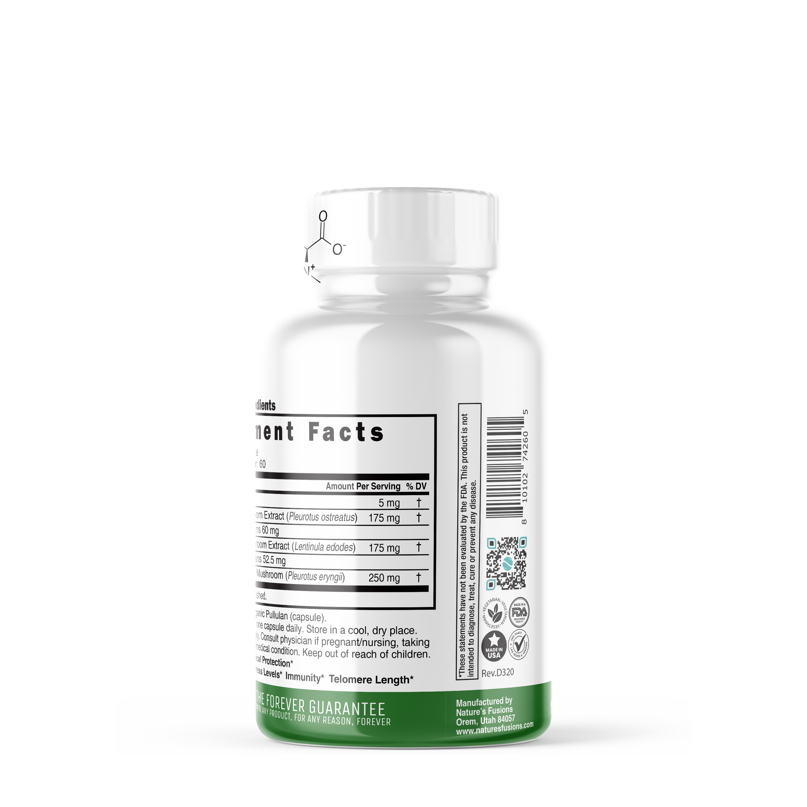 L-Ergothioneine Mushroom Complex - 60 Capsules (60 Servings)