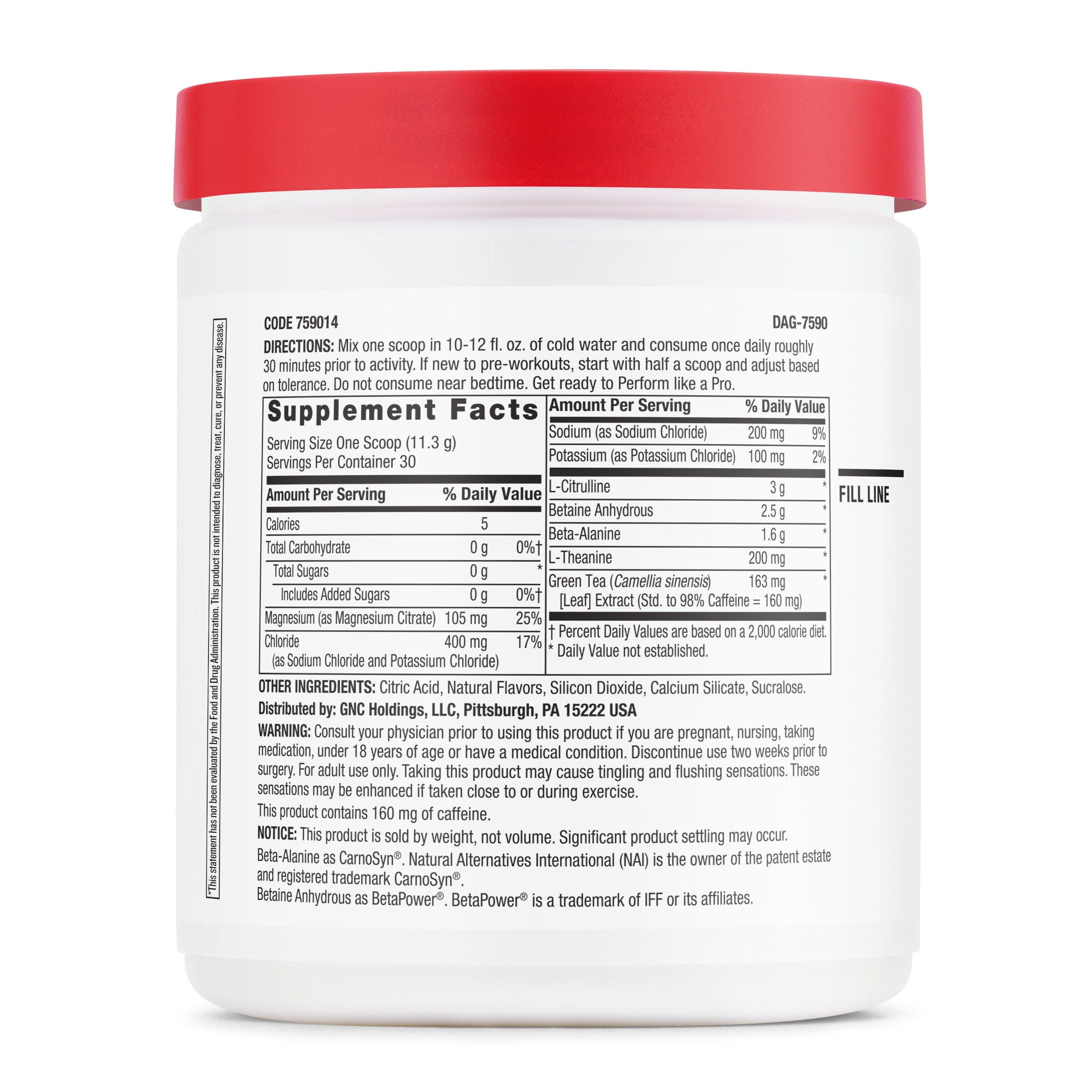 Pre-Workout - Tropical Fruit Punch (30 Servings)