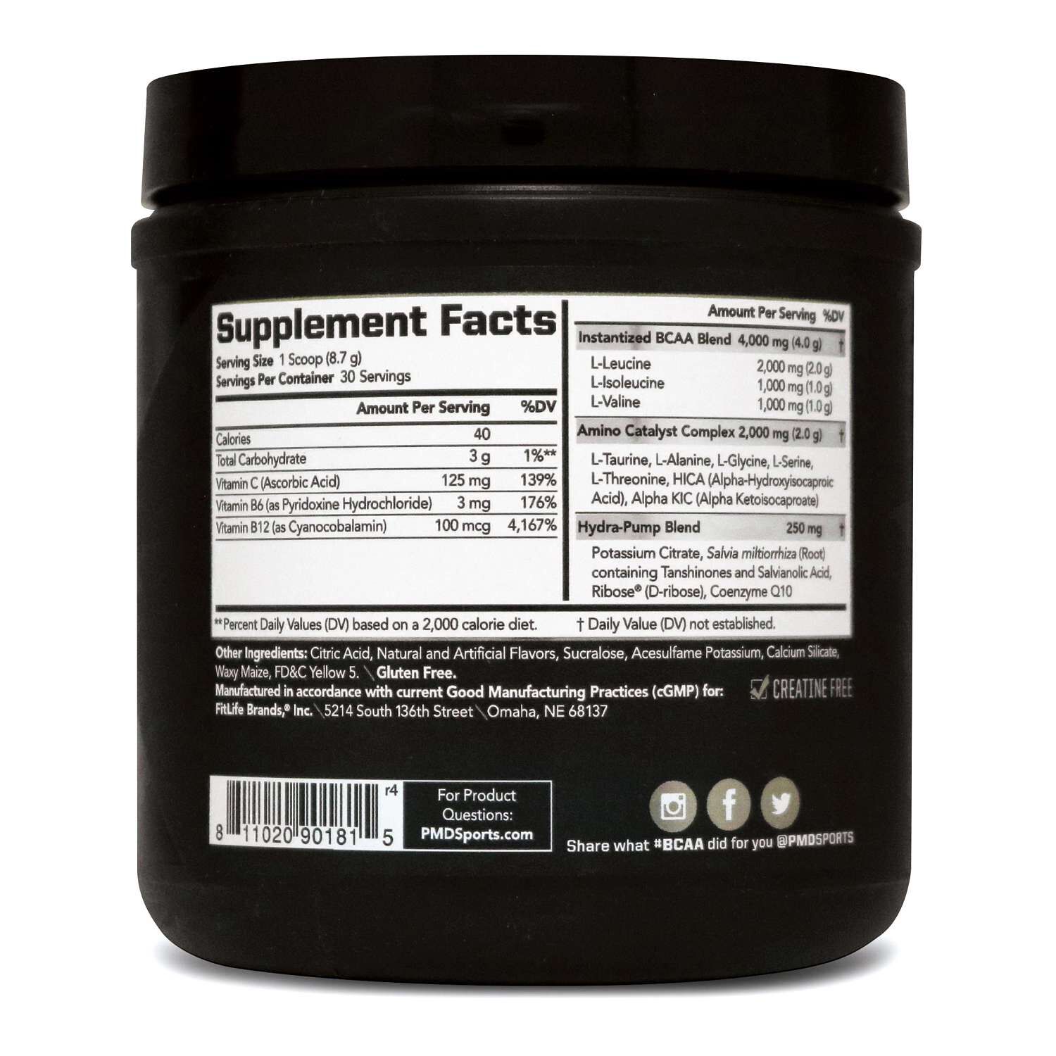 BCAA Stim Free - Lemonade (30 Servings)  | GNC
