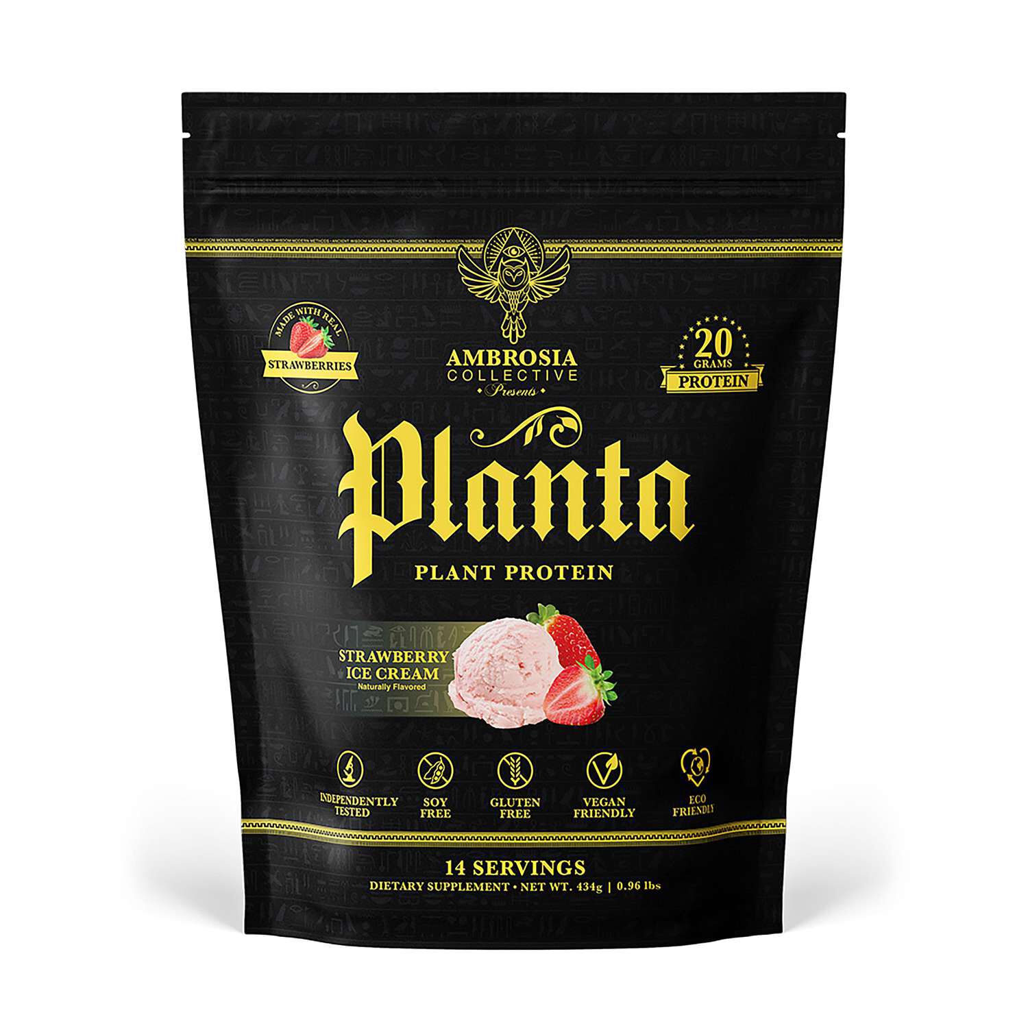 Plant Protein - Strawberry Ice Cream (14 Servings)  | GNC