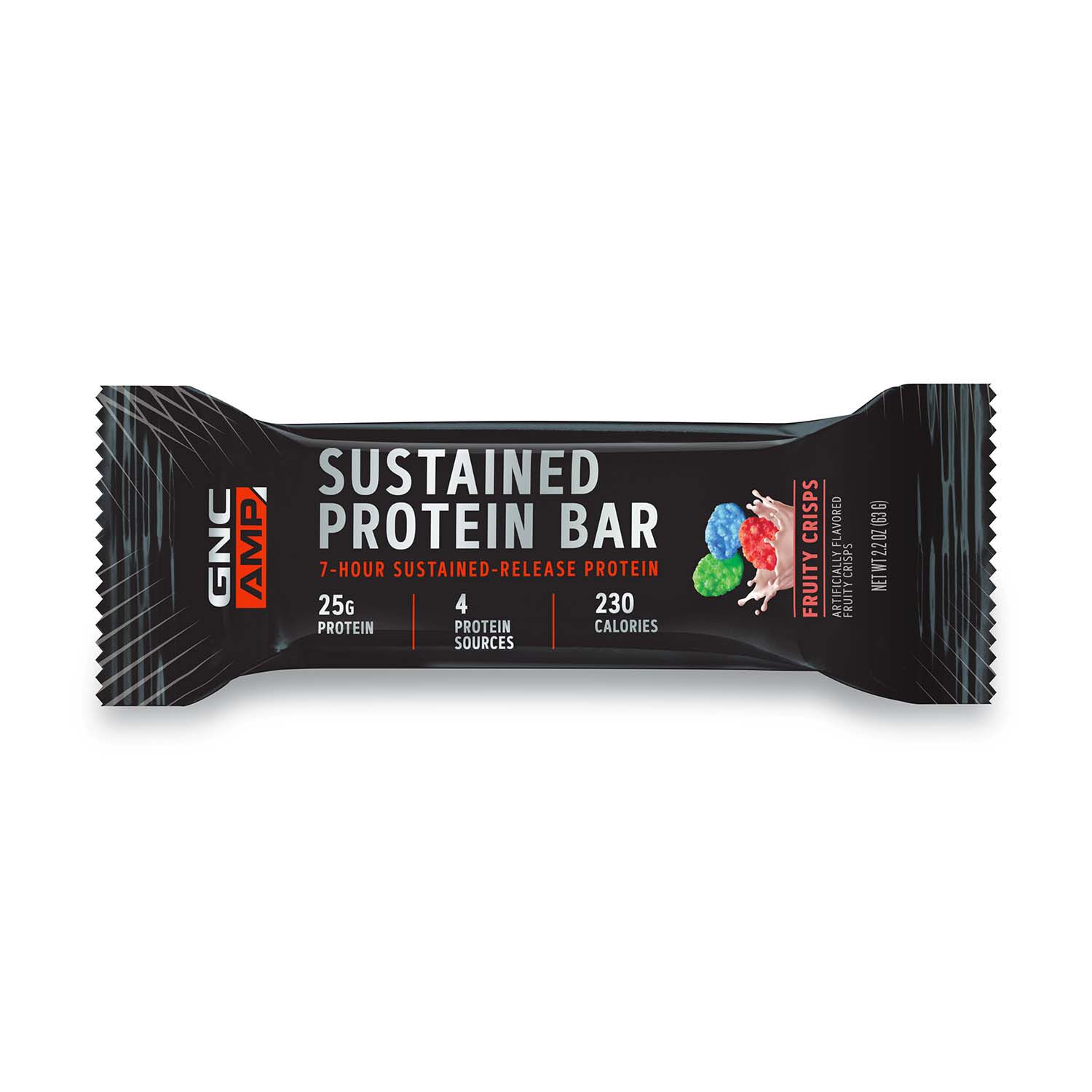 GNC AMP Sustained Protein Bar Fruity Crisps - 5 Pack | GNC