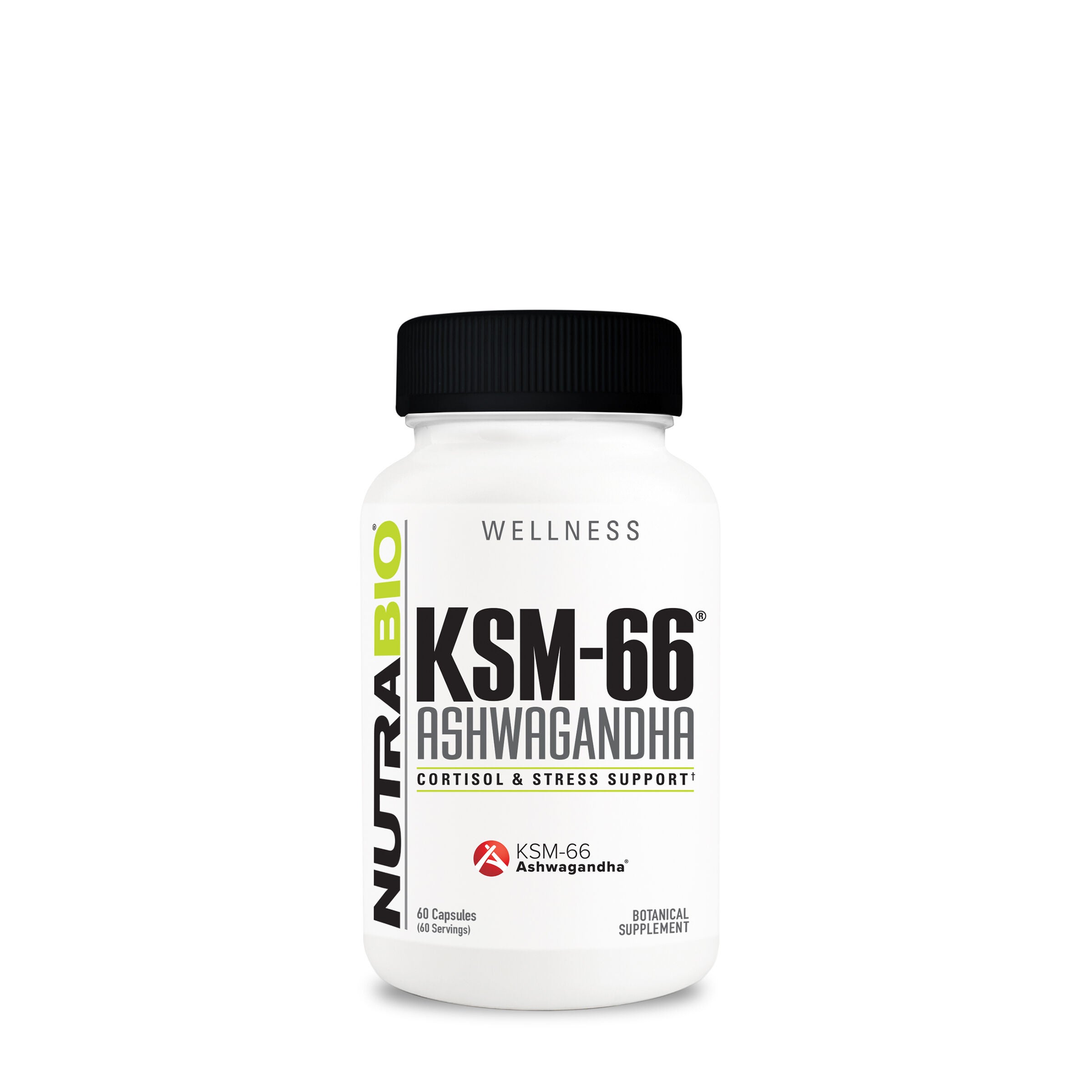 NutraBio Ksm-66 Ashwagandha - 60 Capsules (60 Servings)