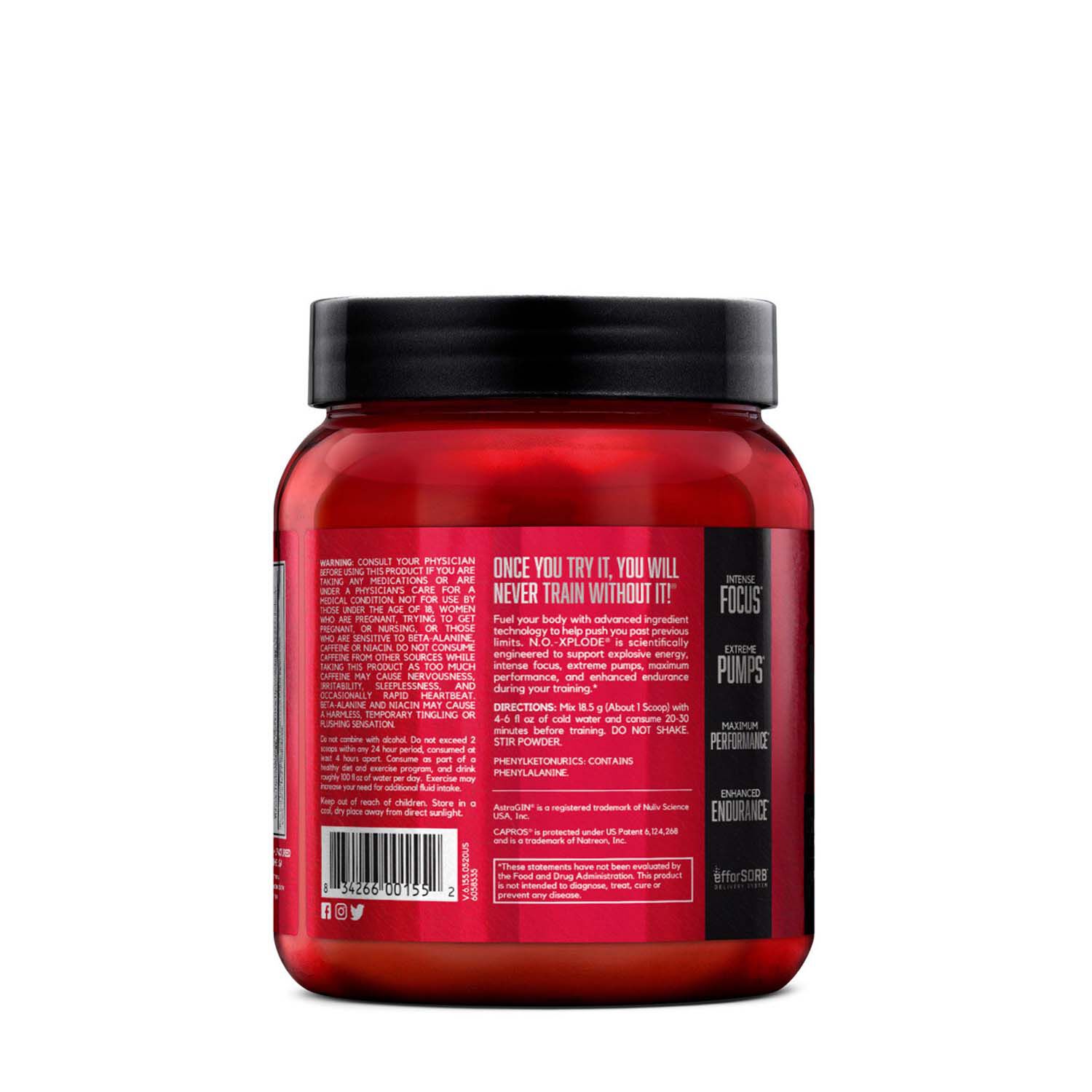 BSN No-Xplode Pre-Workout Blue Razz Alt Tub