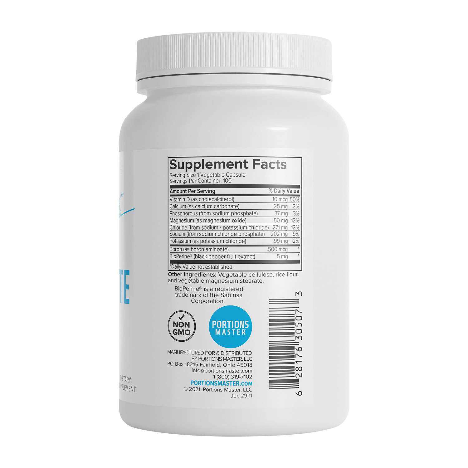 Electrolyte Plus 690mg - 100 Capsules (100 Servings)  | GNC