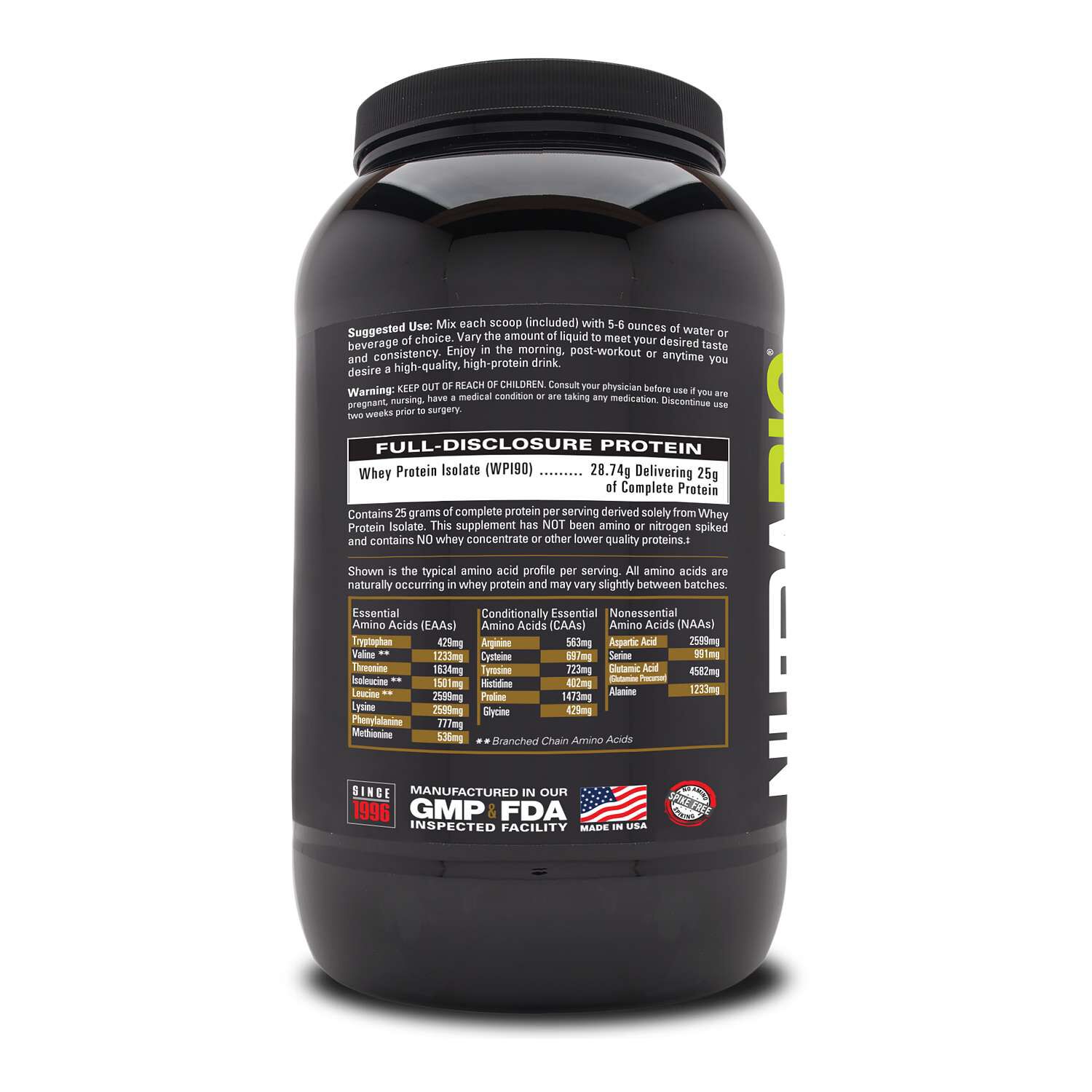 NutraBio® - Whey Protein Isolate - Dutch Chocolate (30 Servings) | GNC
