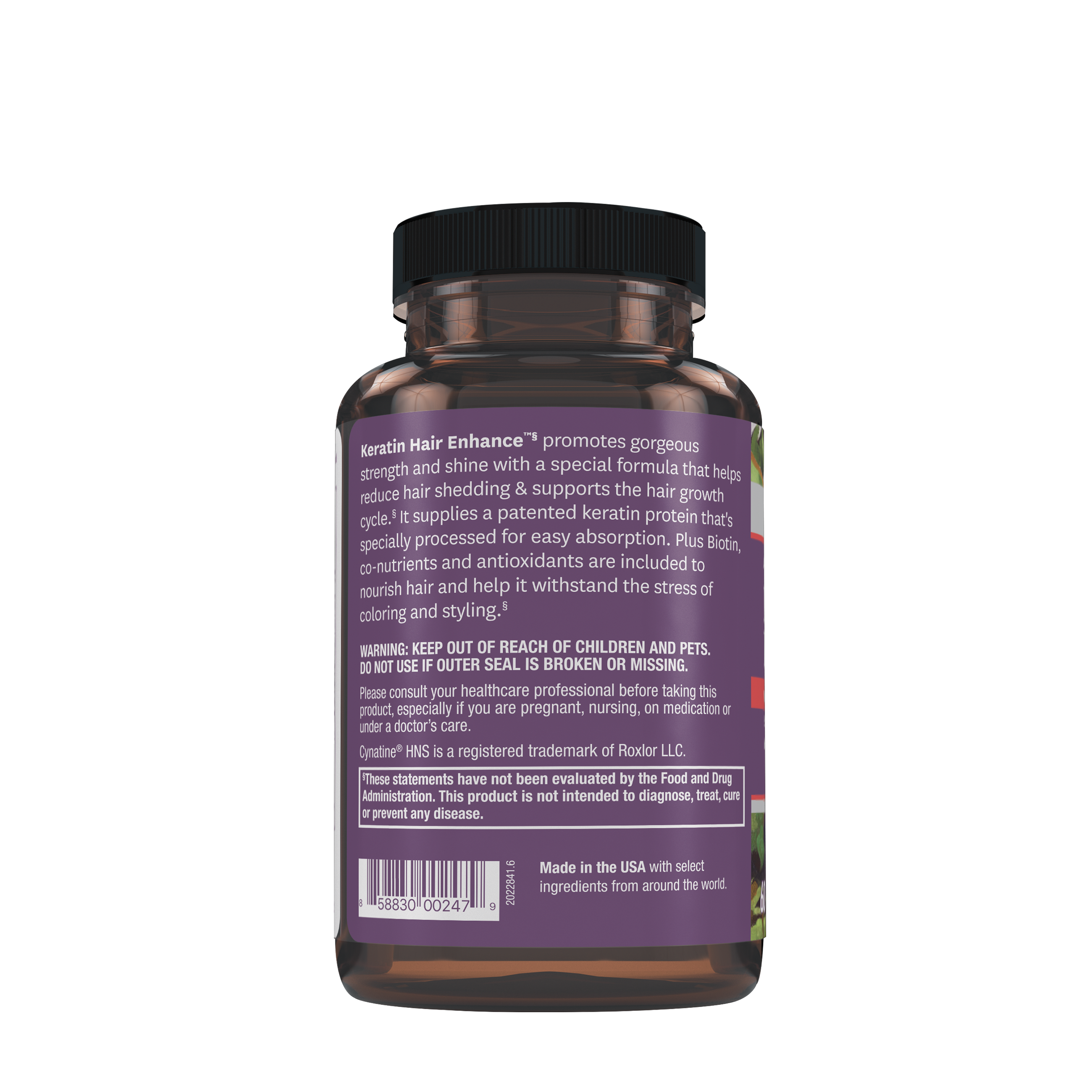 Keratin Hair Enhance&trade; with Biotin and Resveratrol - 60 Capsules (30 Servings)  | GNC