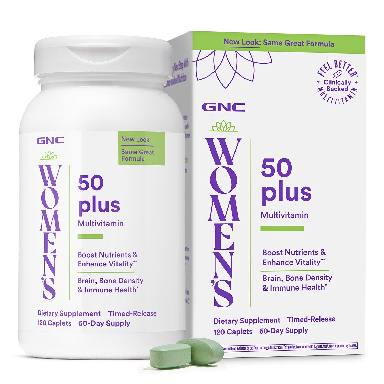 50 Plus Multivitamin - 120 Caplets (60 Servings)