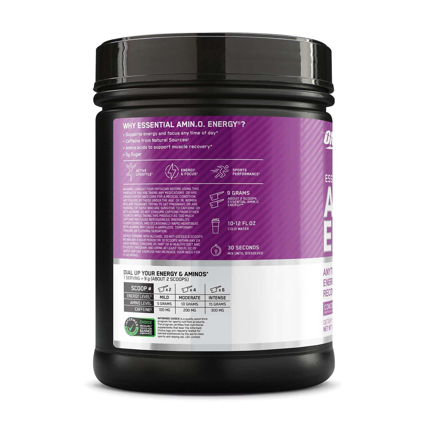Essential AMIN.O. Energy&trade; - Concord Grape&nbsp;(65 Servings)