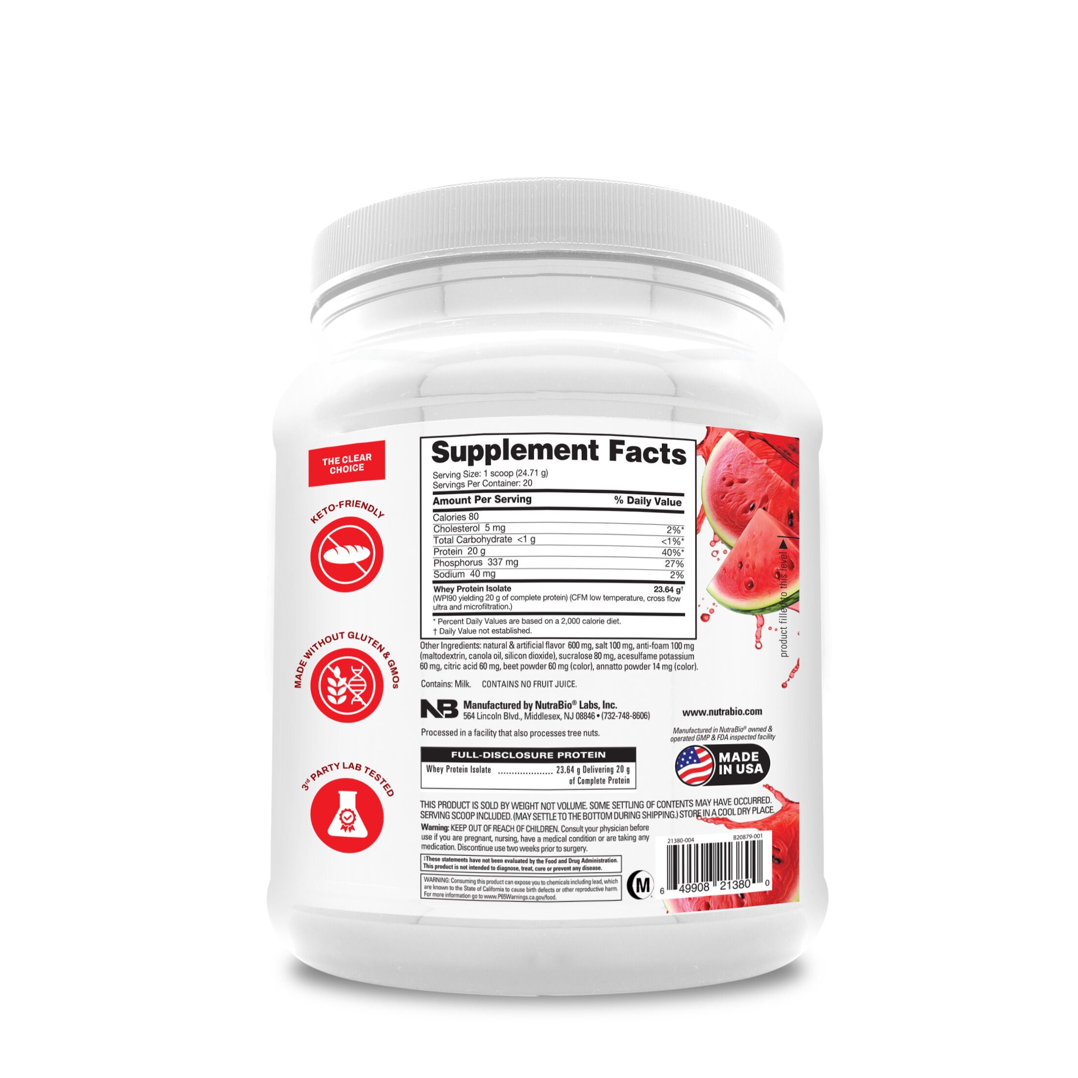 Clear Whey Protein Isolate - Watermelon Breeze (20 Servings)  | GNC