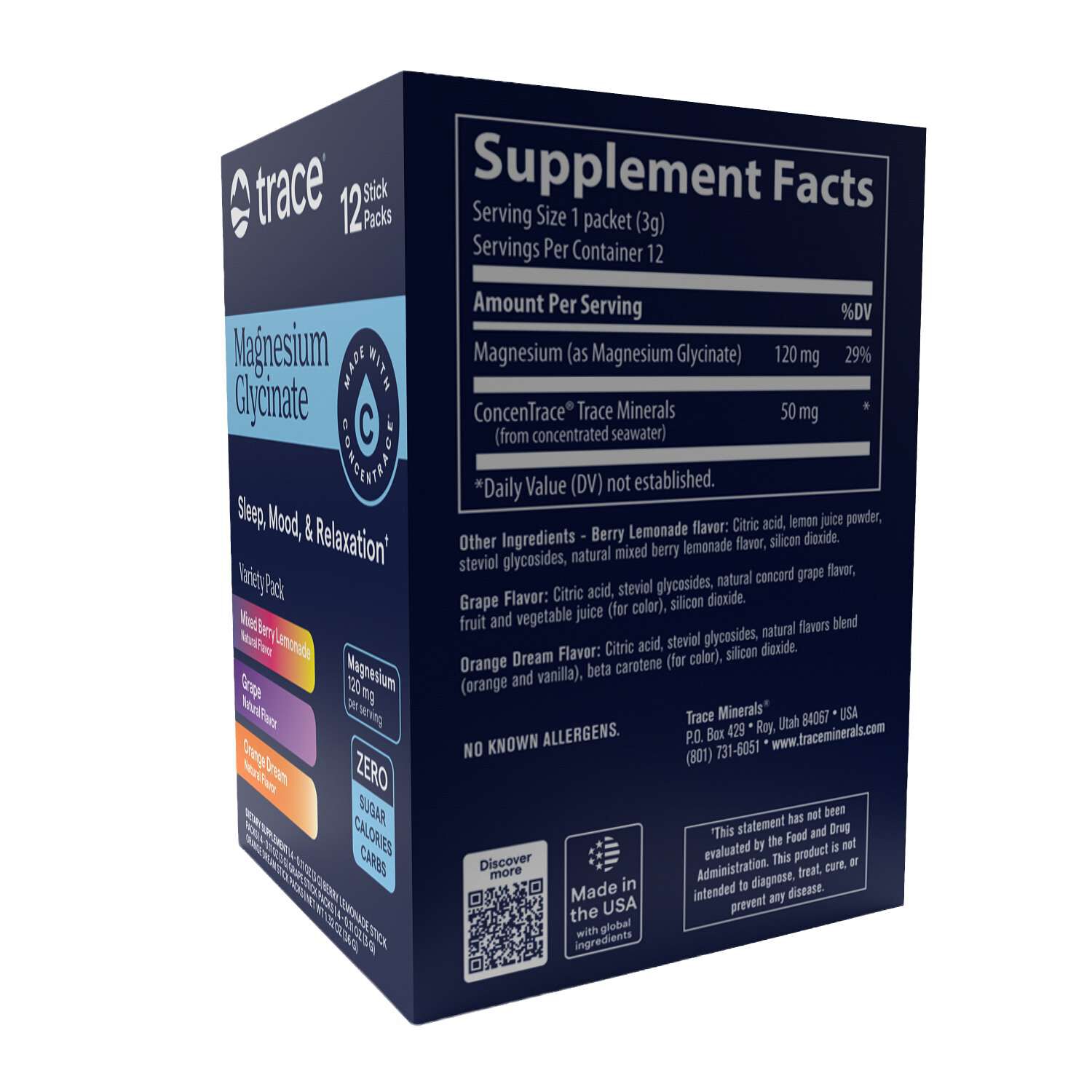 Magnesium Glycinate - Variety Pack (12 Stick Packs)