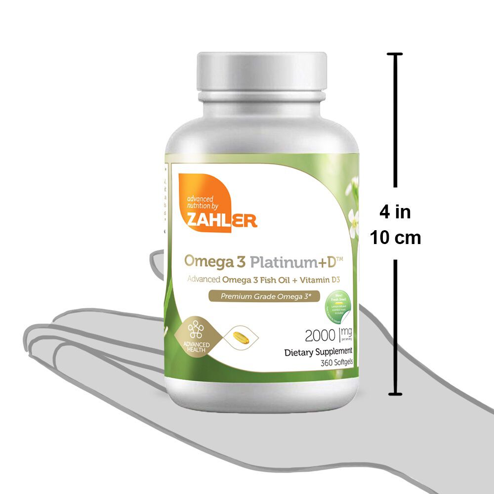 Omega 3 Platinum+D&trade; - 360 Softgels (180 Servings)  | GNC