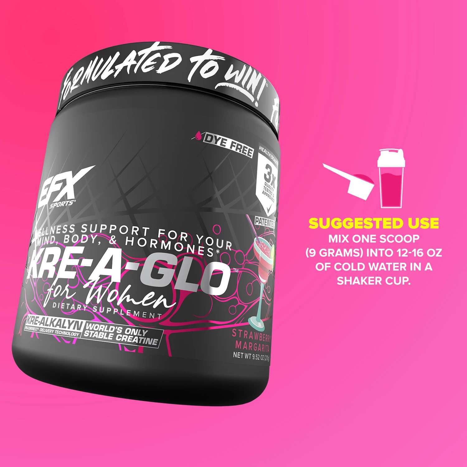 EFX Sports® Kre-A-Glo For Women - Strawberry Margarita (30