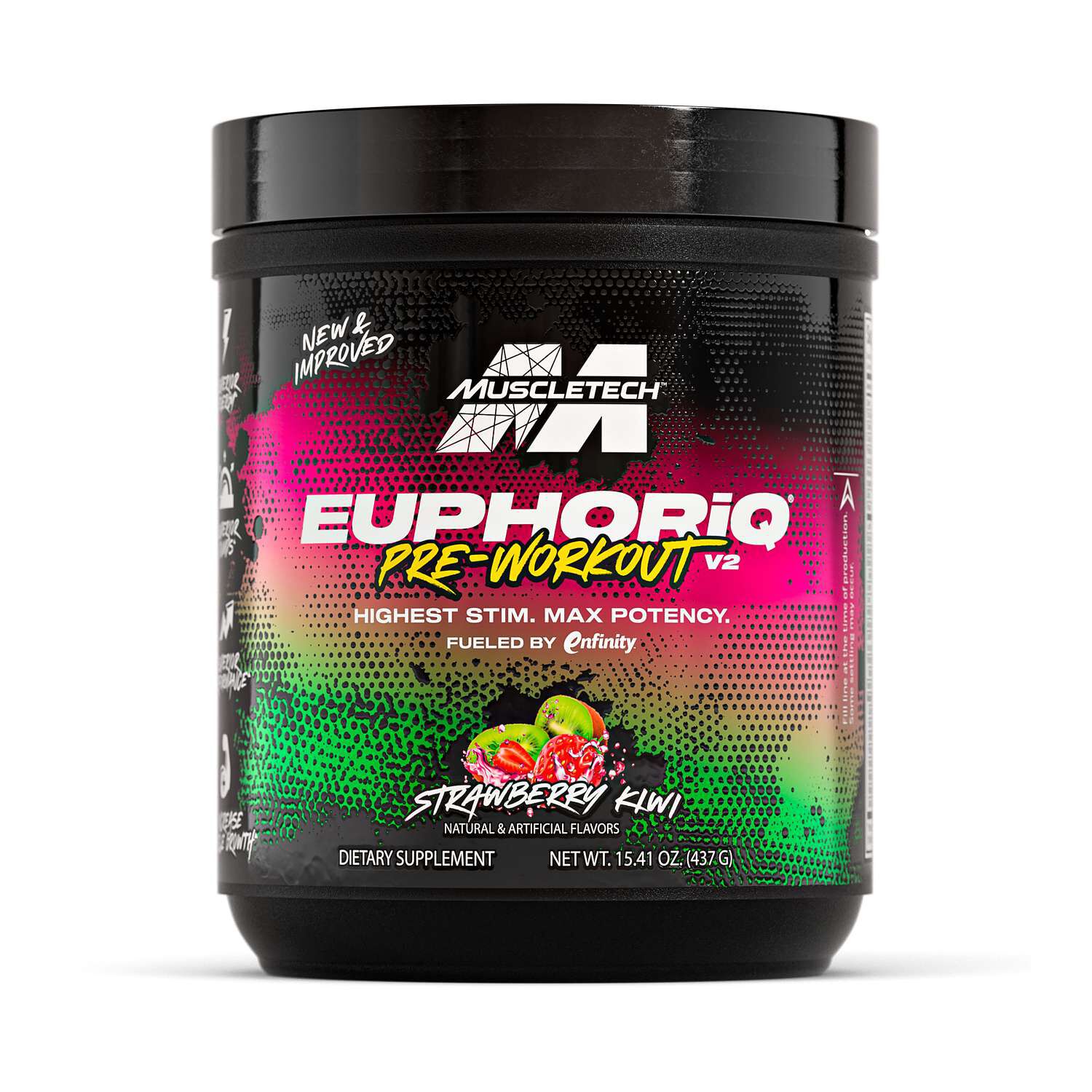 EuphoriQ Pre-Workout V2 - Strawberry Kiwi (20 Servings)  | GNC