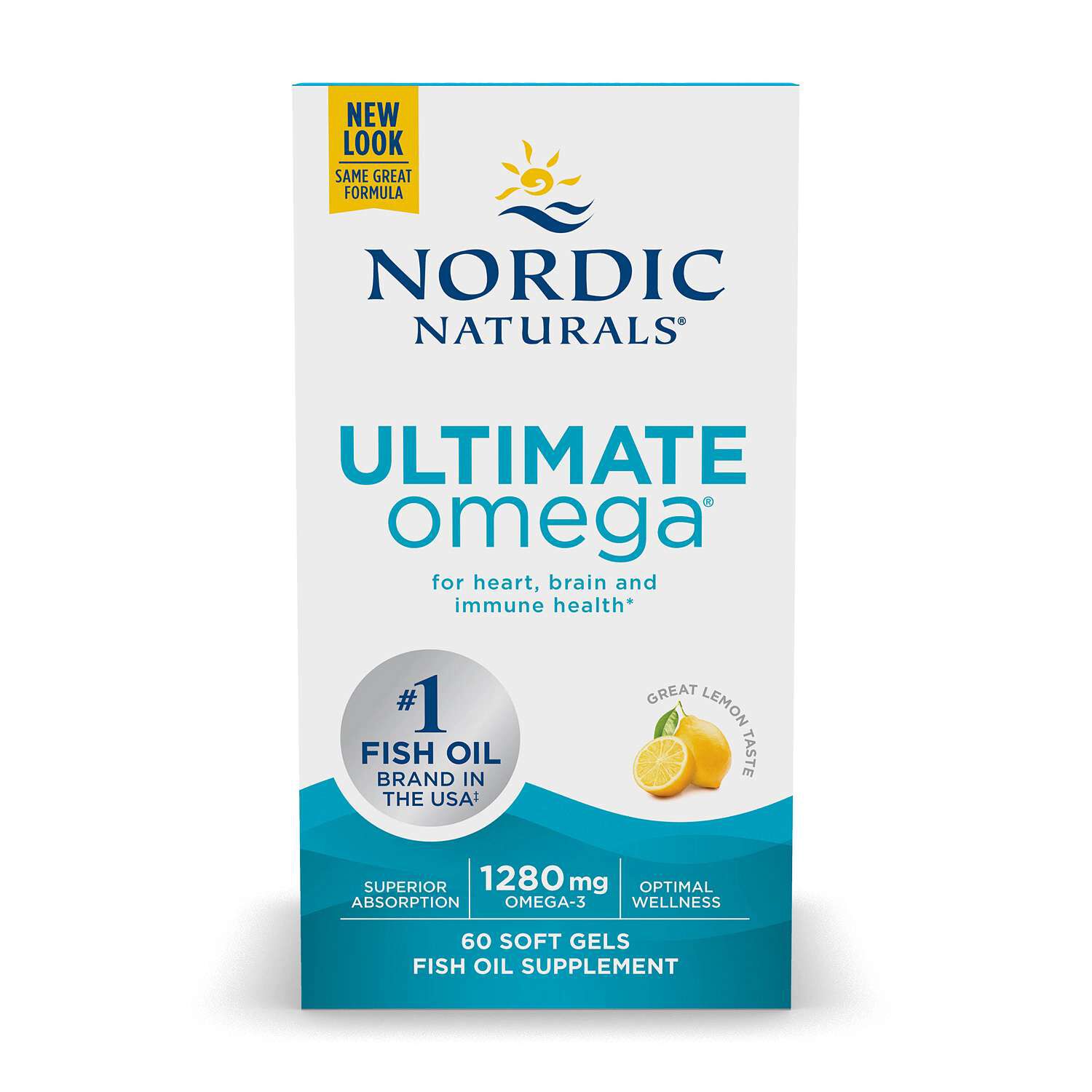Ultimate Omega&reg; Soft Gels - Lemon - 60 Softgels (30 Servings)