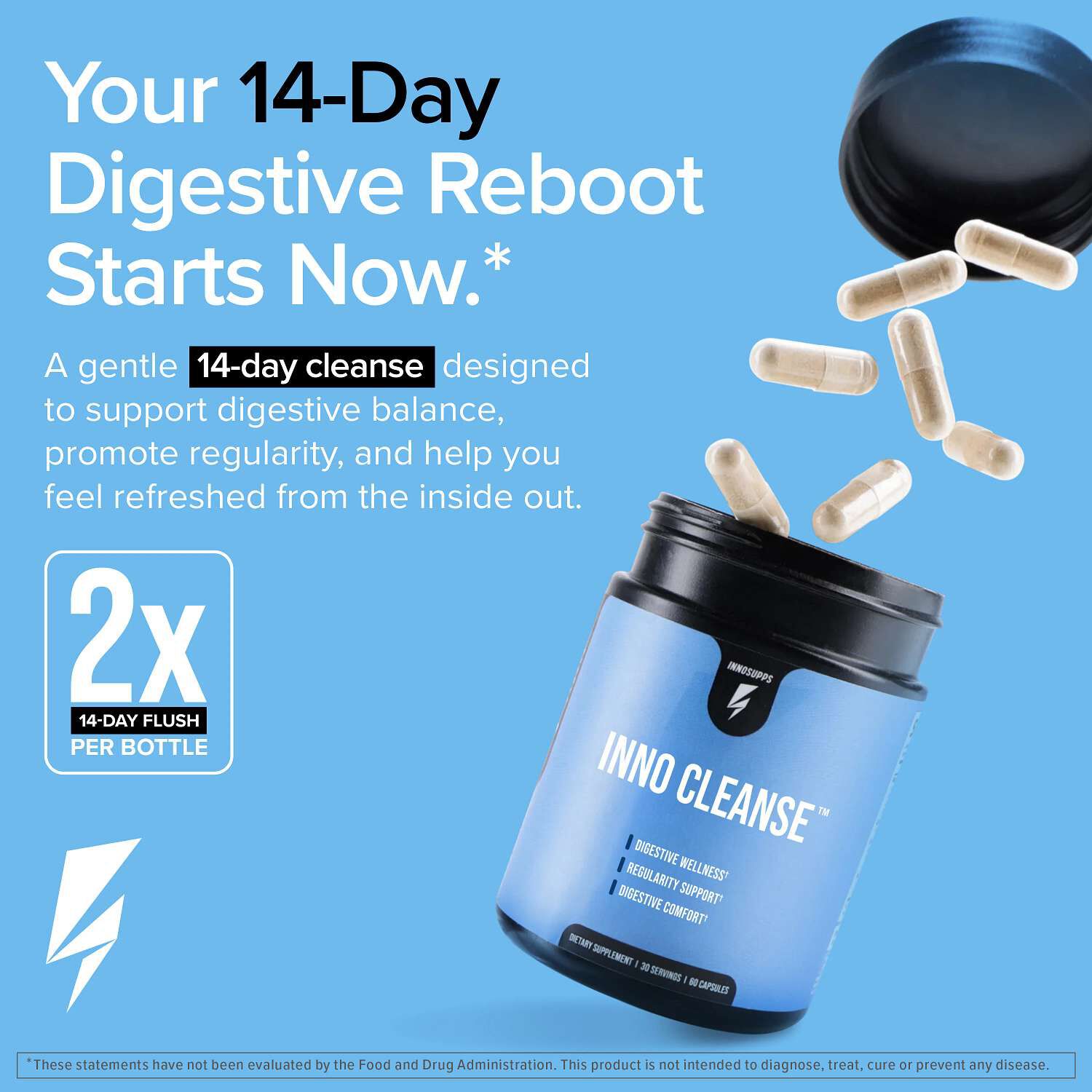 Inno Cleanse&trade; - 60 Capsules (30 Servings)
