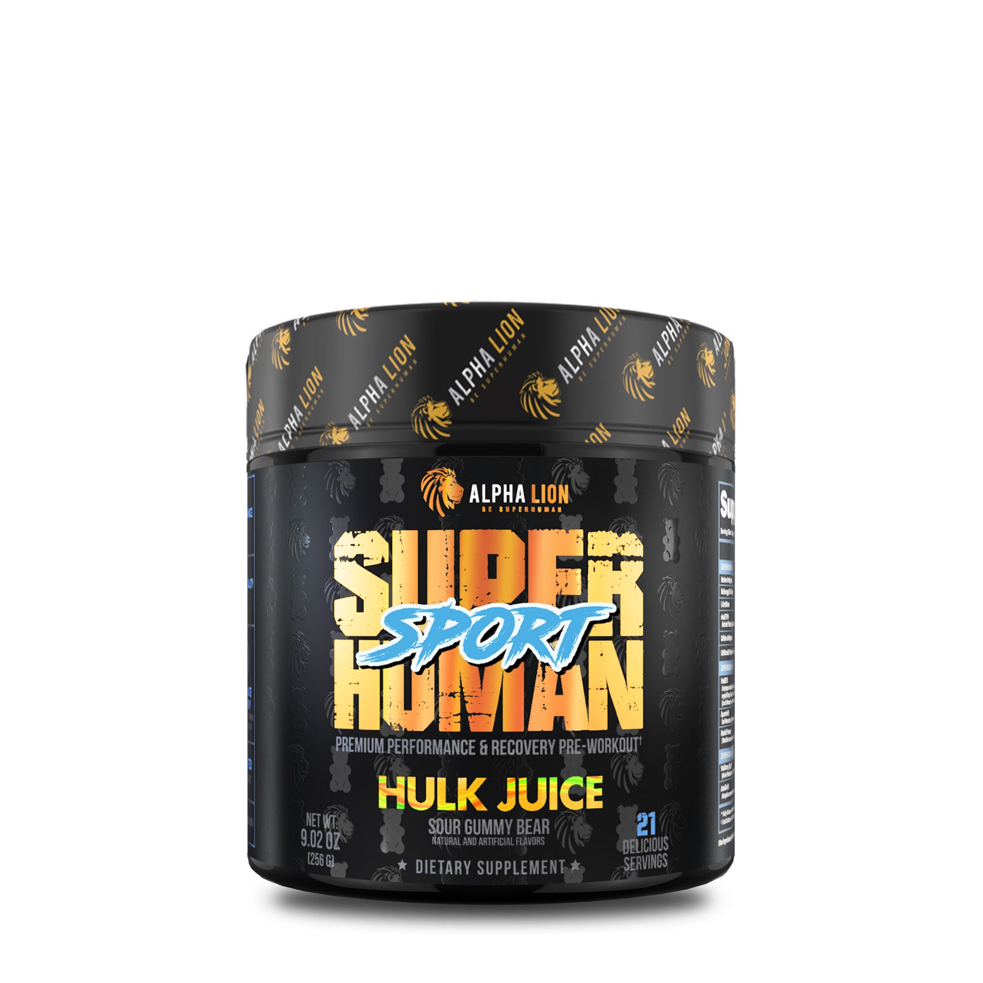 Superhuman Sport Performance & Recovery Pre Workout Sour Gummy Bear
