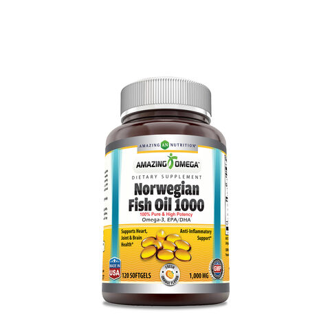 Norwegian Fish Oil 1000 - Orange - 120 Softgels &#40;120 Servings&#41;  | GNC