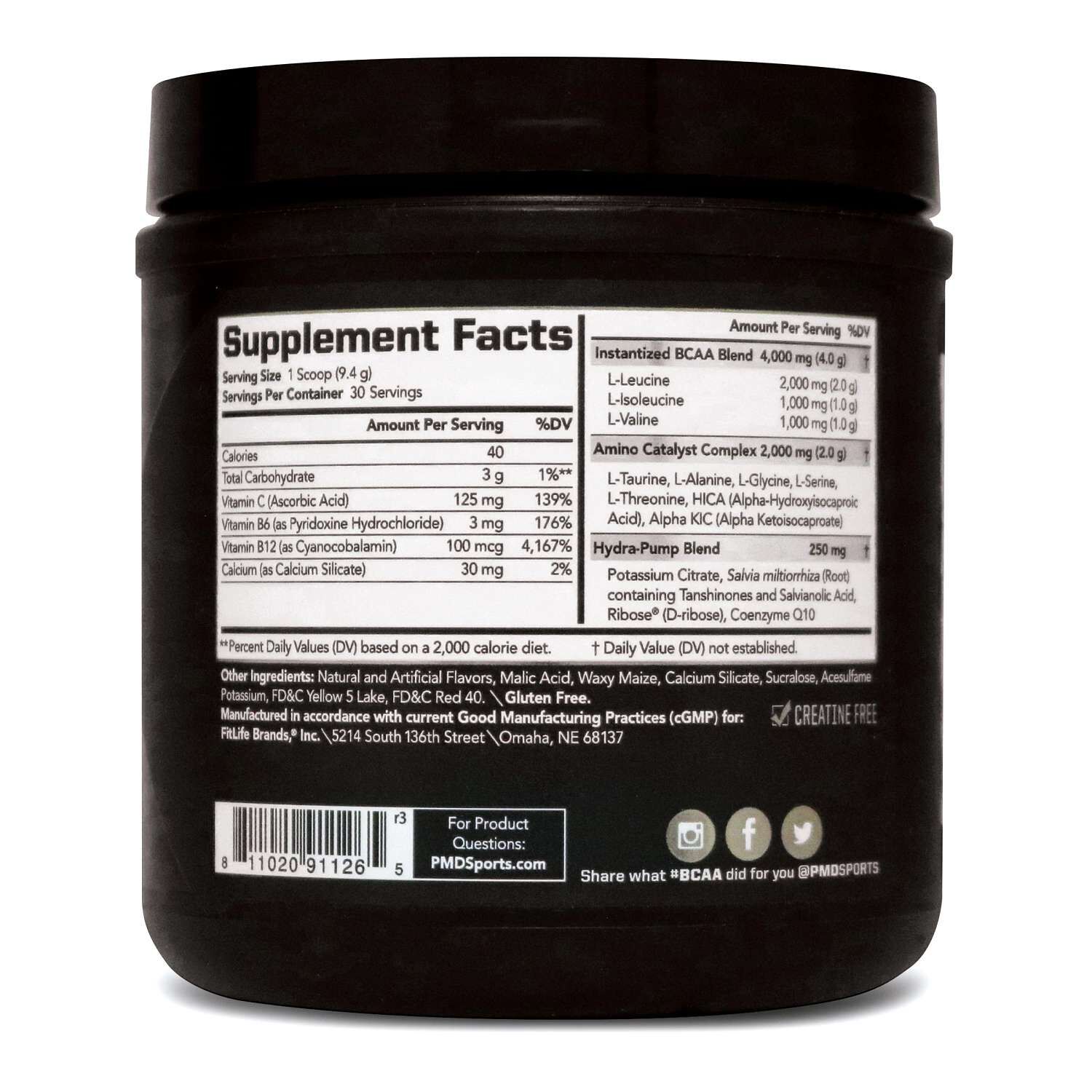 PMD&reg; BCAA Stim Free - Fun On The Beach (30 Servings) Fun On The Beach | GNC
