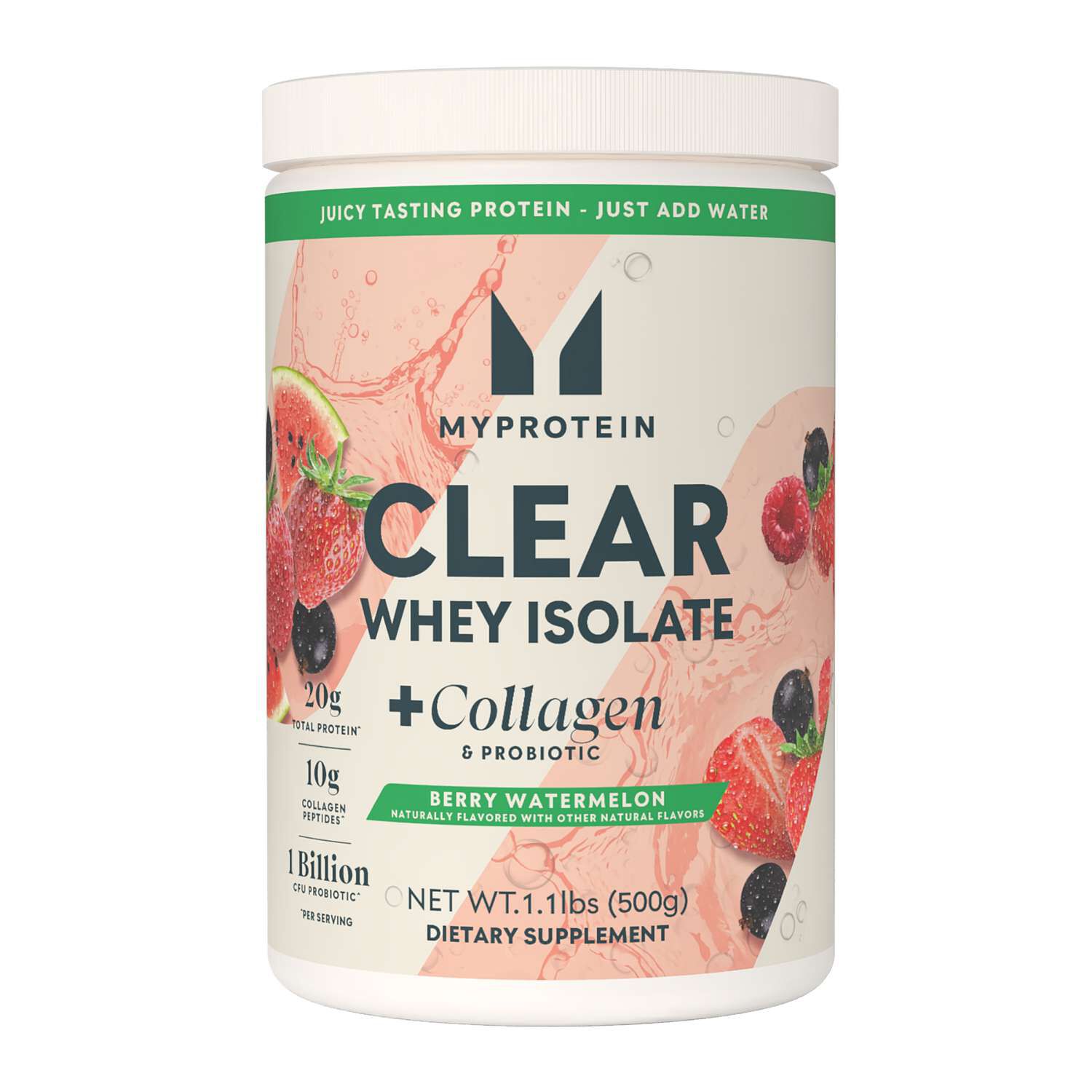 Clear Whey Isolate + Collagen & Probiotic - Berry Watermelon (20 Servings)