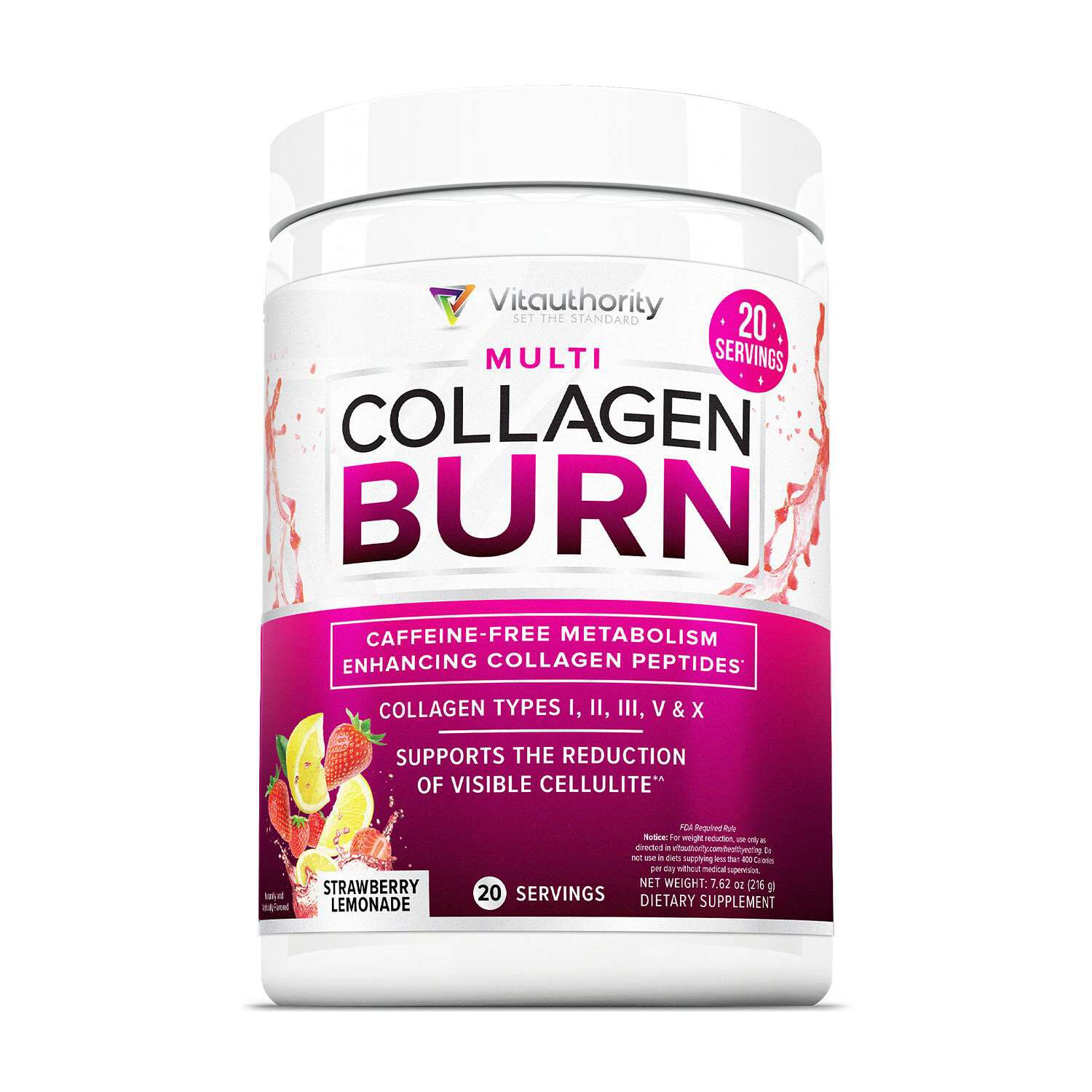 Multi Collagen Burn - Strawberry Lemonade - 7.62 oz. (20 Servings)  | GNC