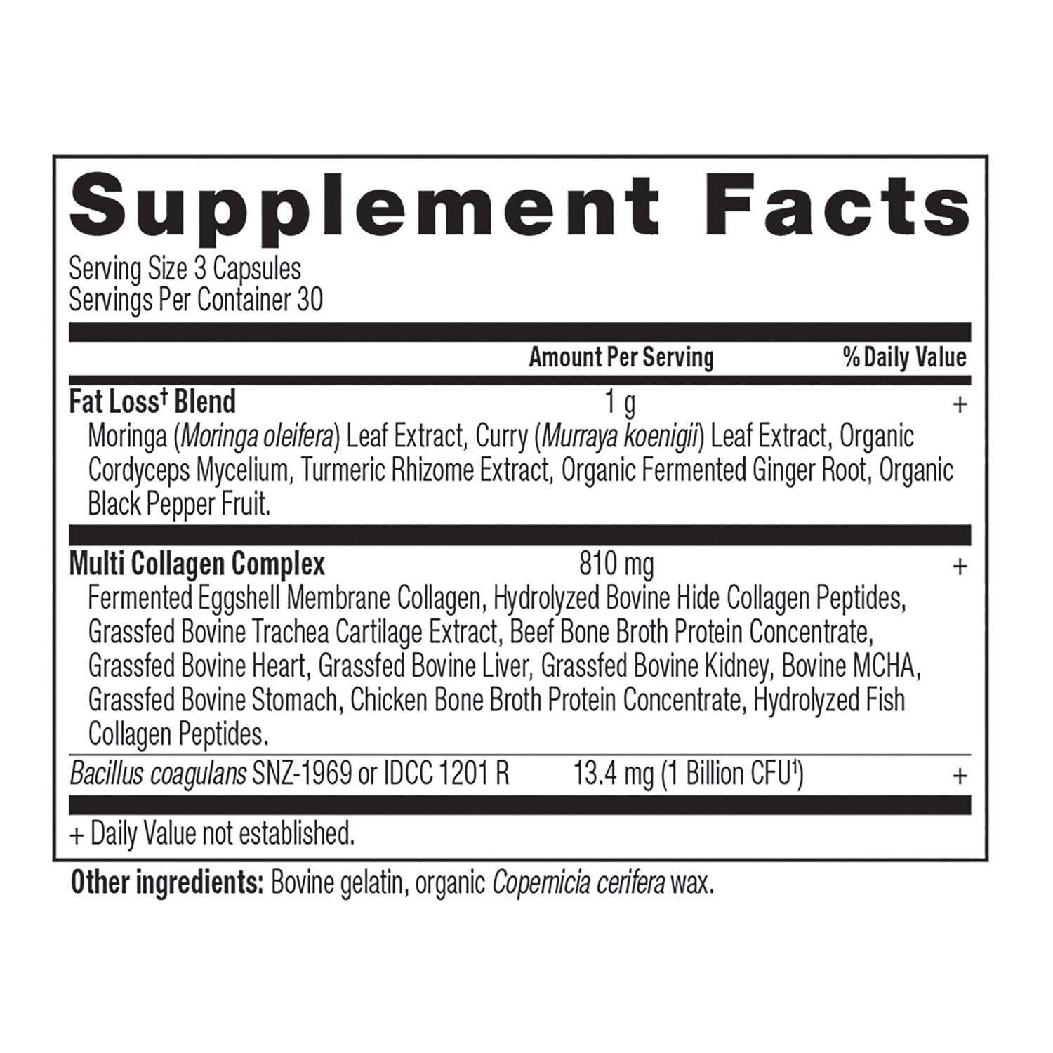 Ancient Nutrition Multi Collagen Advanced Lean Capsules Label