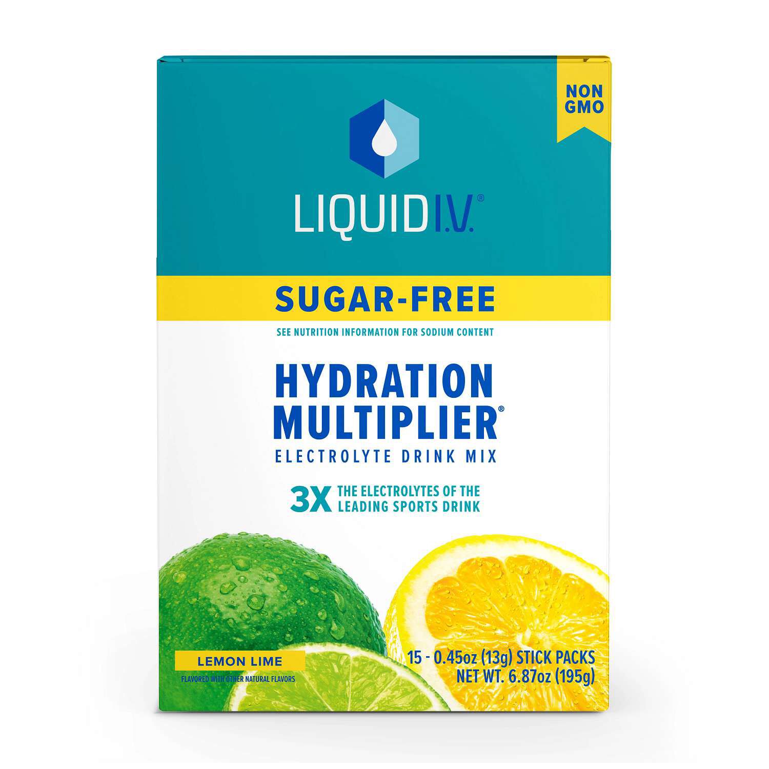 Hydration Multiplier Drink Mix: Sugar-Free - Lemon Lime (15 Stick Packs)
