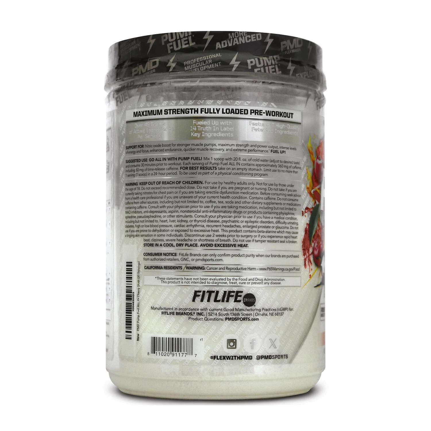 Pump Fuel All In Pre-Workout - Pump Surgin' Cherry Slush (20 Servings)
