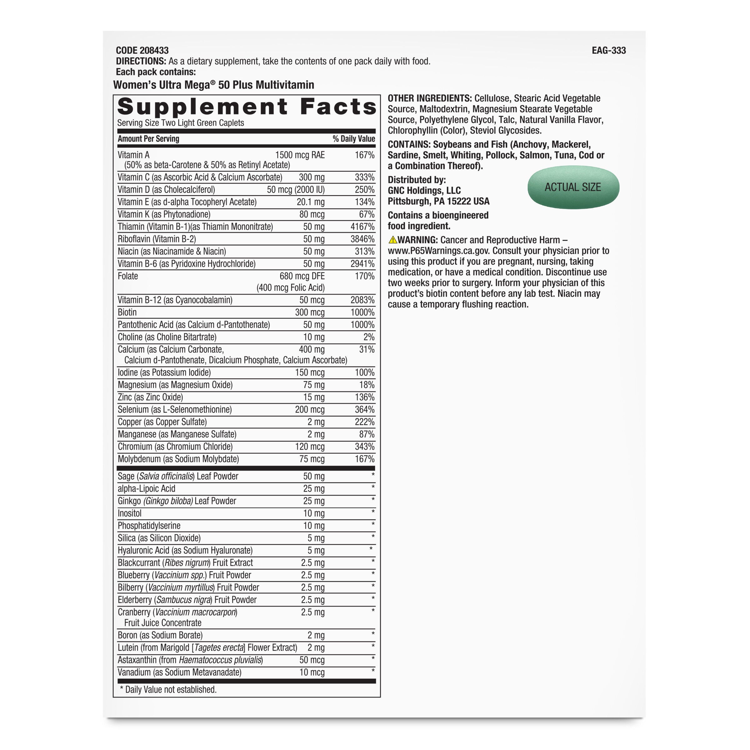 50 Plus Vitapak&reg; Program (1 Month Supply)  | GNC