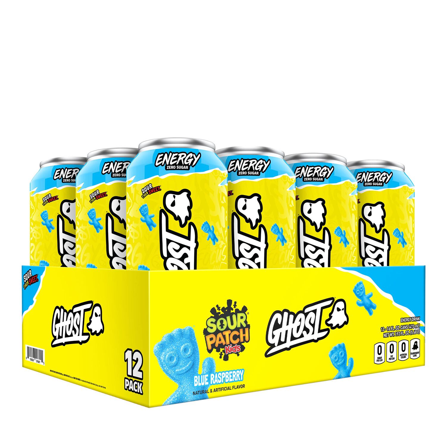 GHOST Energy Drink - Sour Patch Kids Blue Raspberry (12 Pack)