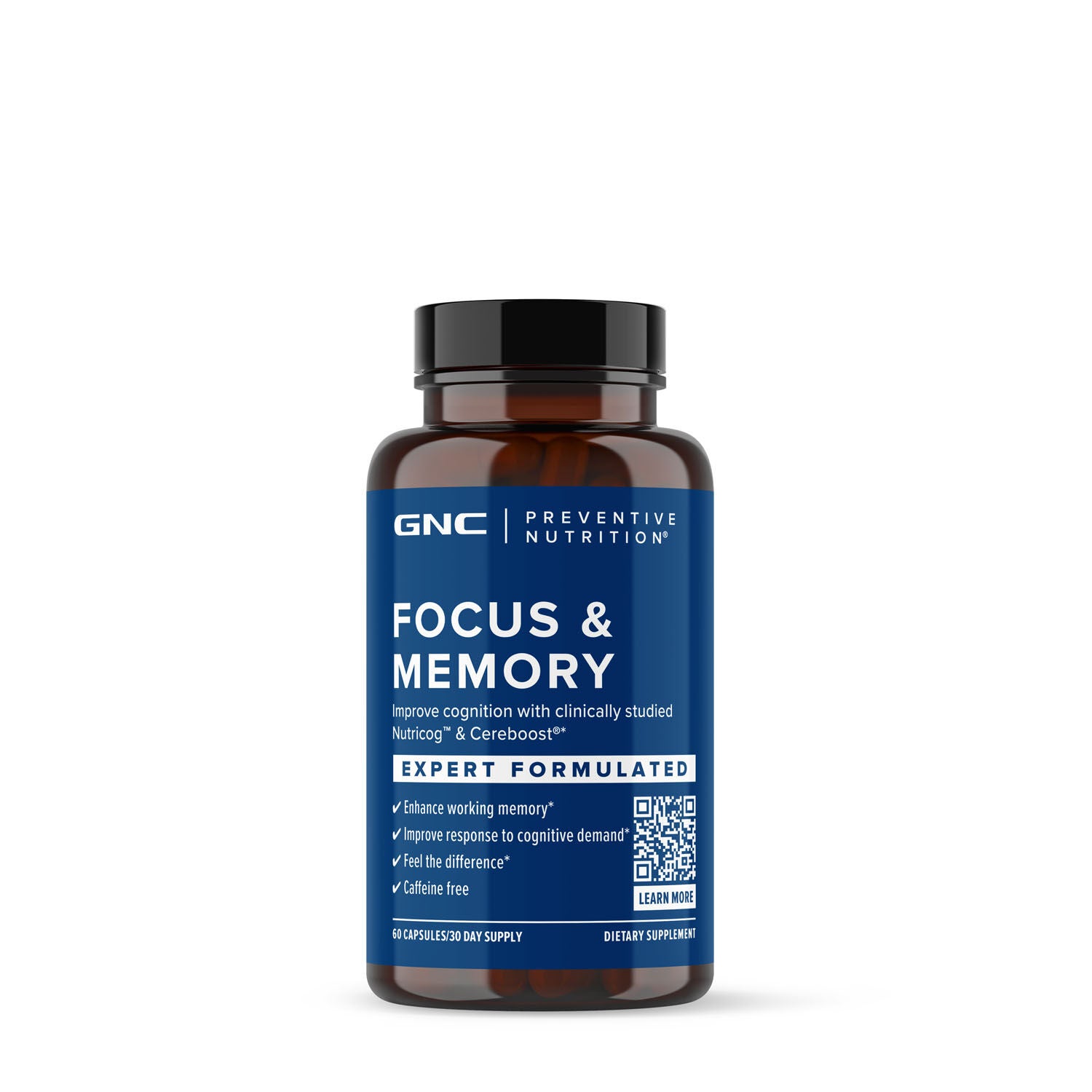 Focus and Memory - 60 Capsules (30 Servings)  | GNC